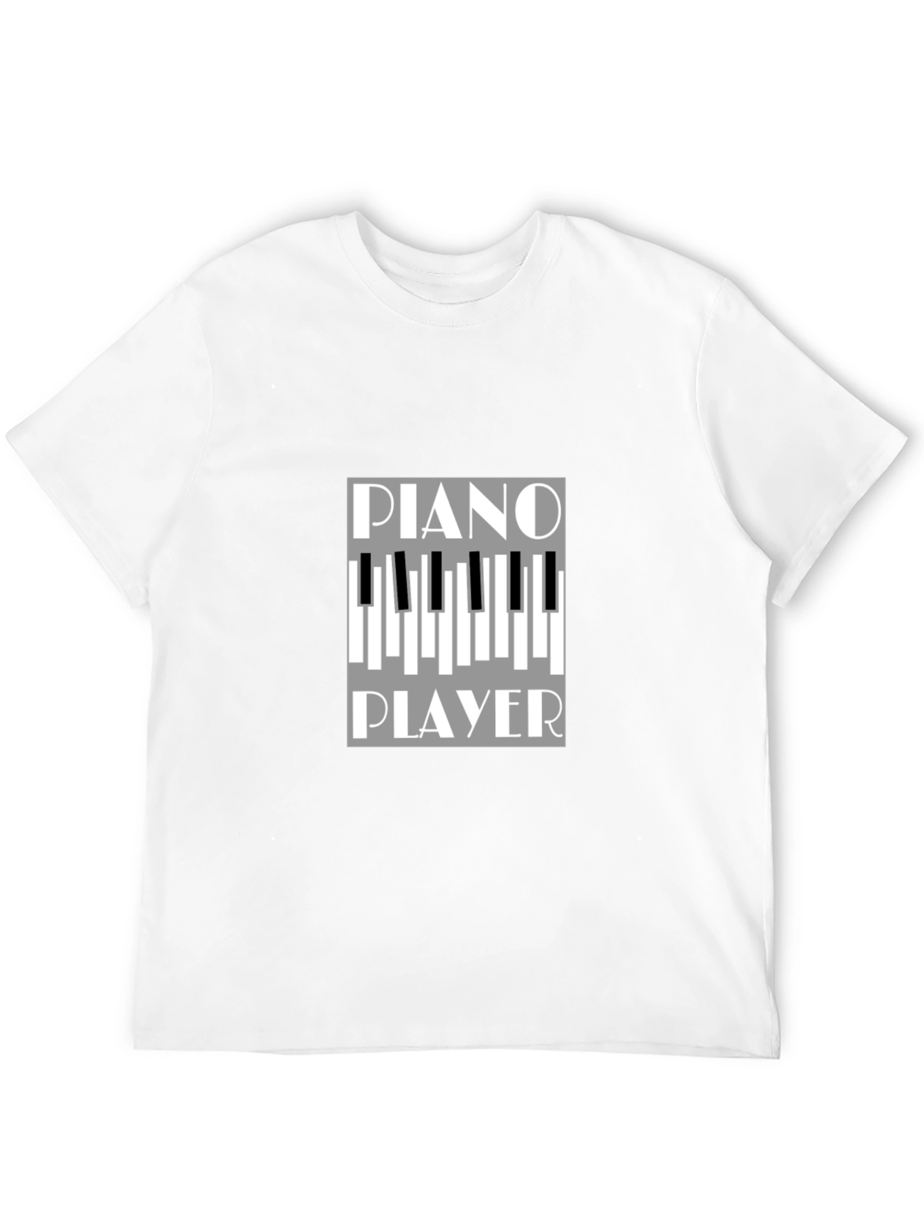 Piano Player Graphic Tee - Black Cotton T-Shirt