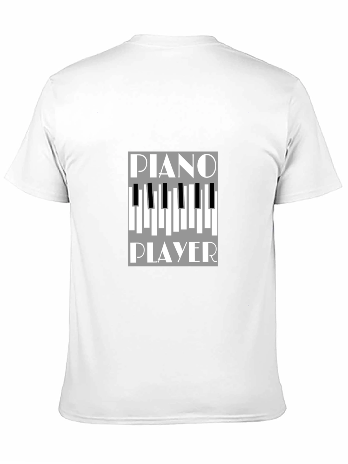 Piano Player Graphic Tee - Black Cotton T-Shirt