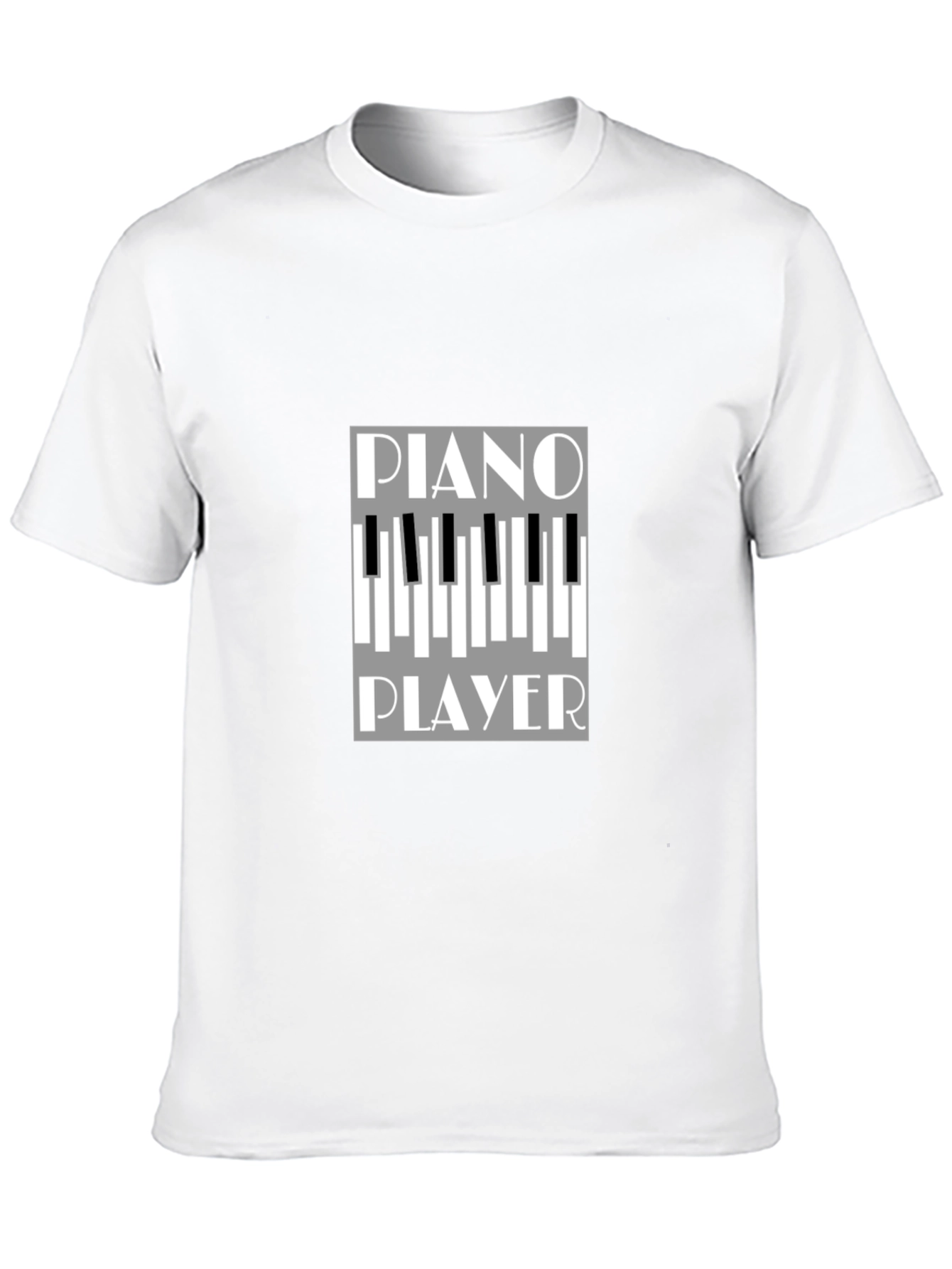 Piano Player Graphic Tee - Black Cotton T-Shirt