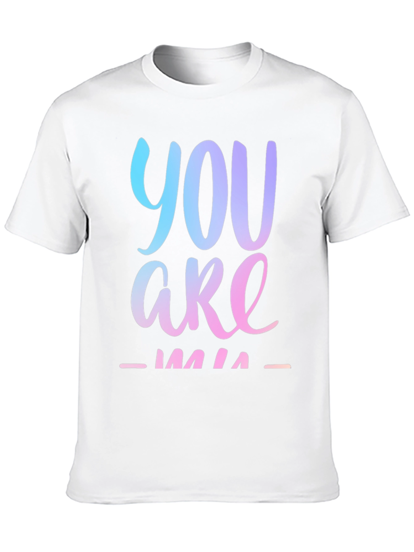 You Are Mine Gradient Graphic Tee - Black