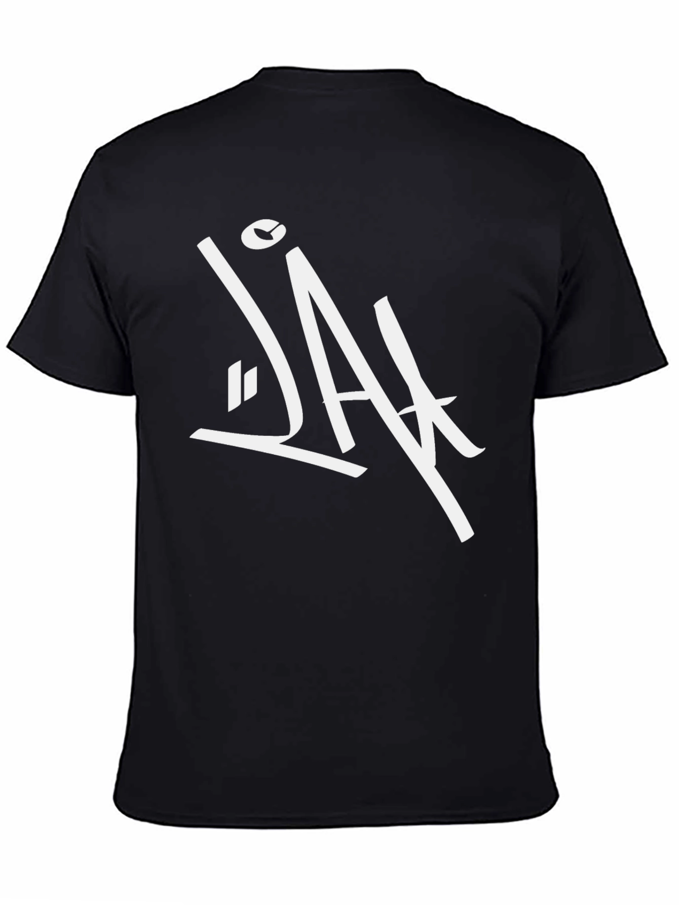 Modern Graphic Tee - Black with White Logo Design