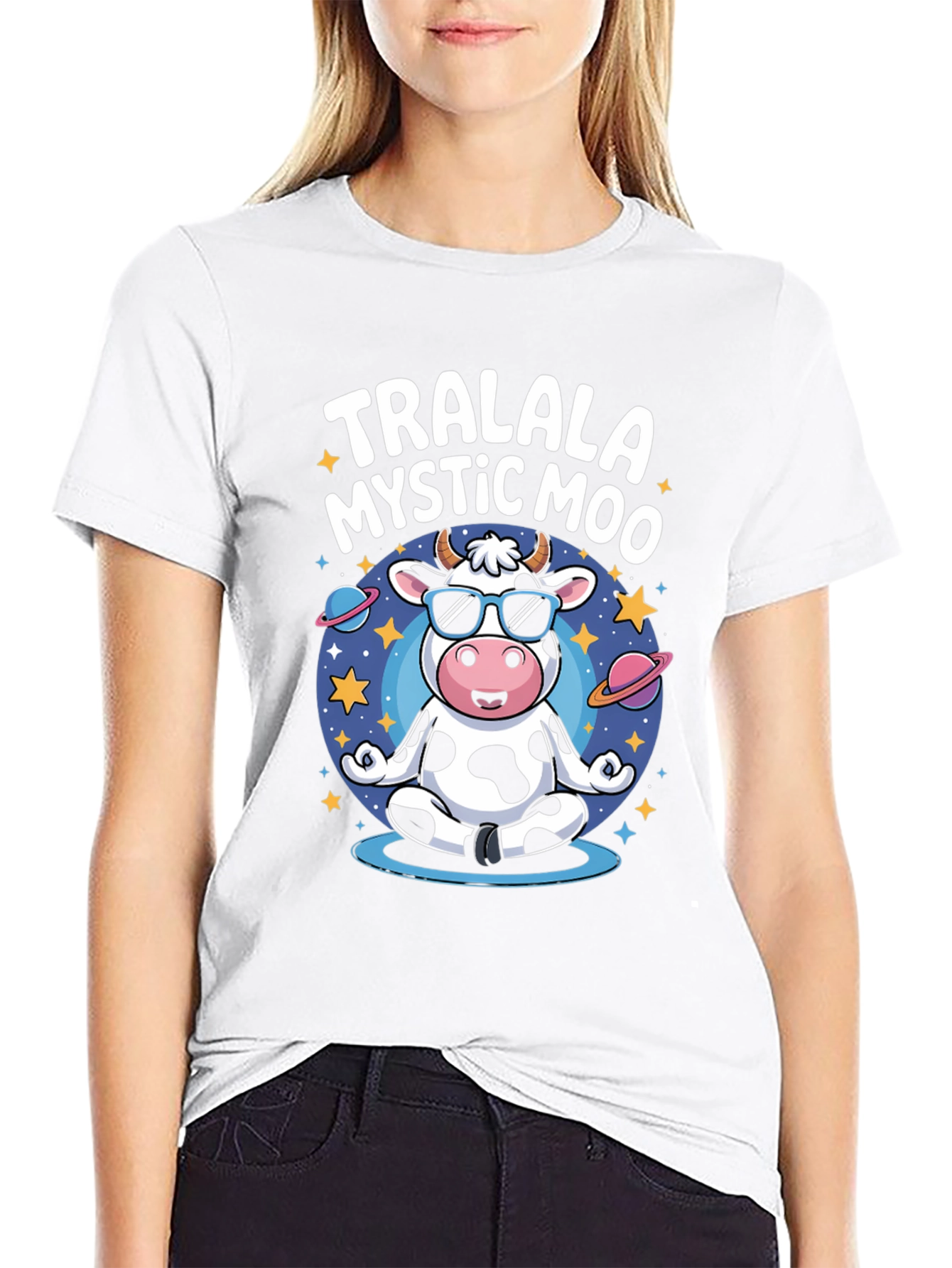 TralaLa Mystic Moo Black T-Shirt