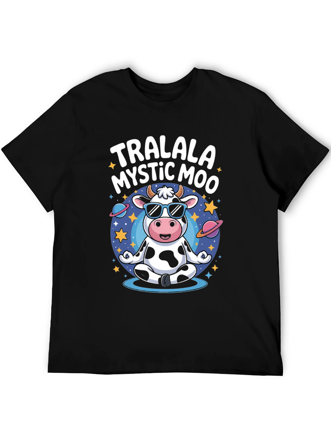 TralaLa Mystic Moo Black T-Shirt
