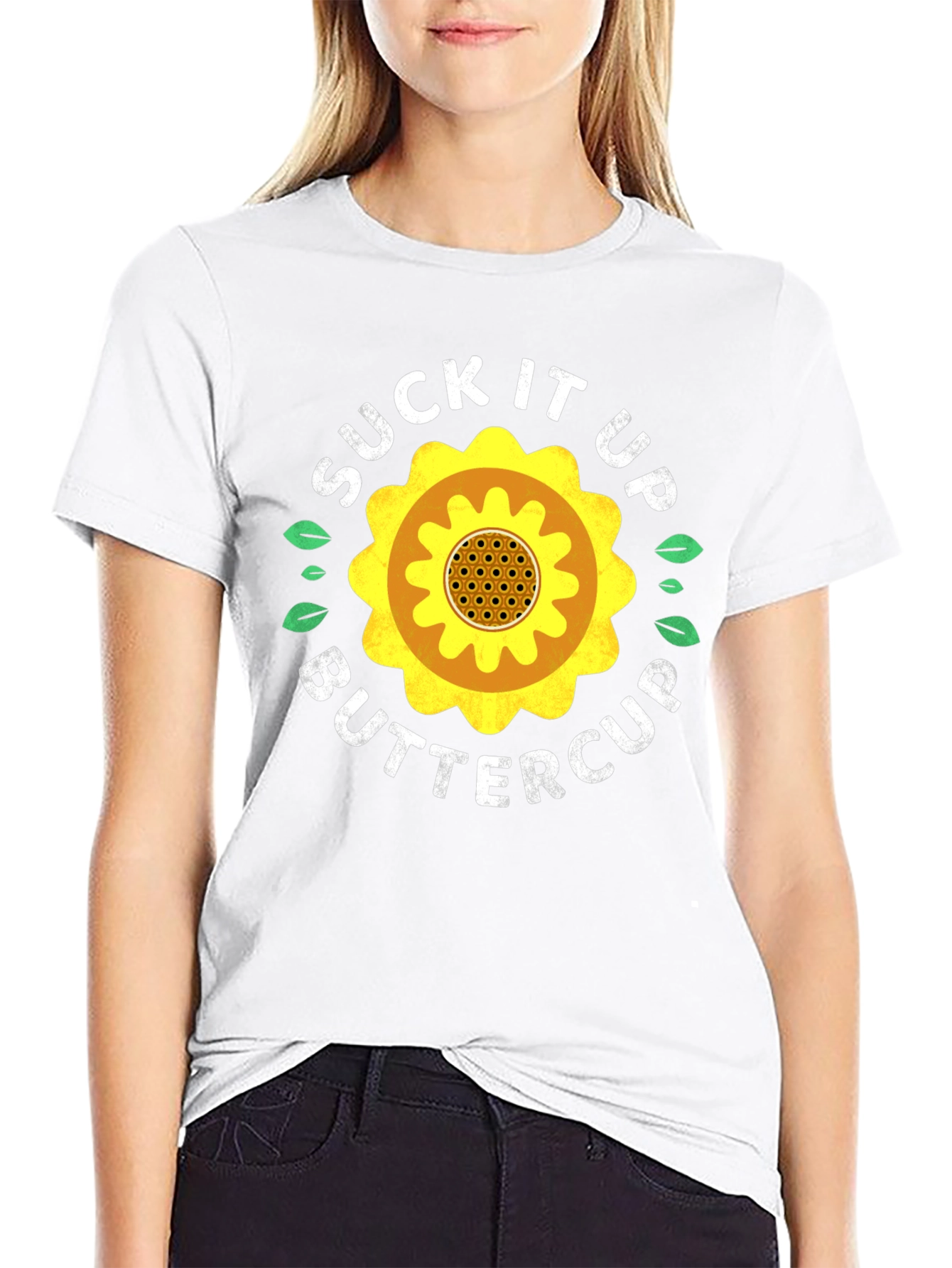 Suck It Up Buttercup Sunflower Graphic Tee