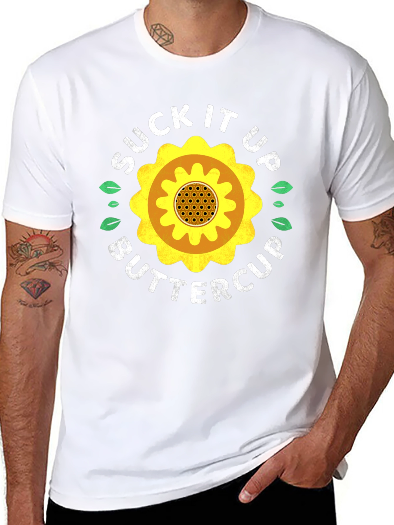 Suck It Up Buttercup Sunflower Graphic Tee