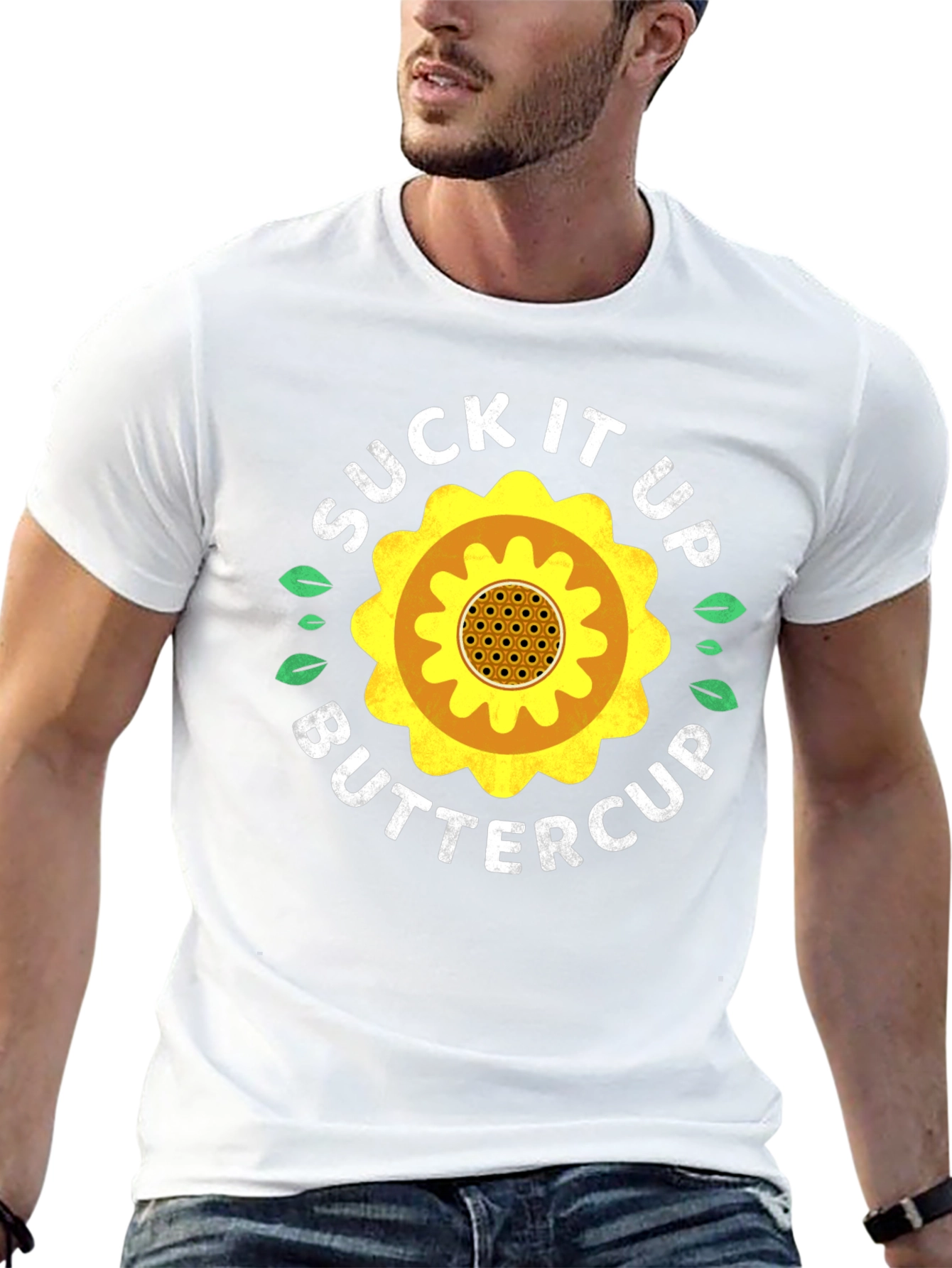 Suck It Up Buttercup Sunflower Graphic Tee