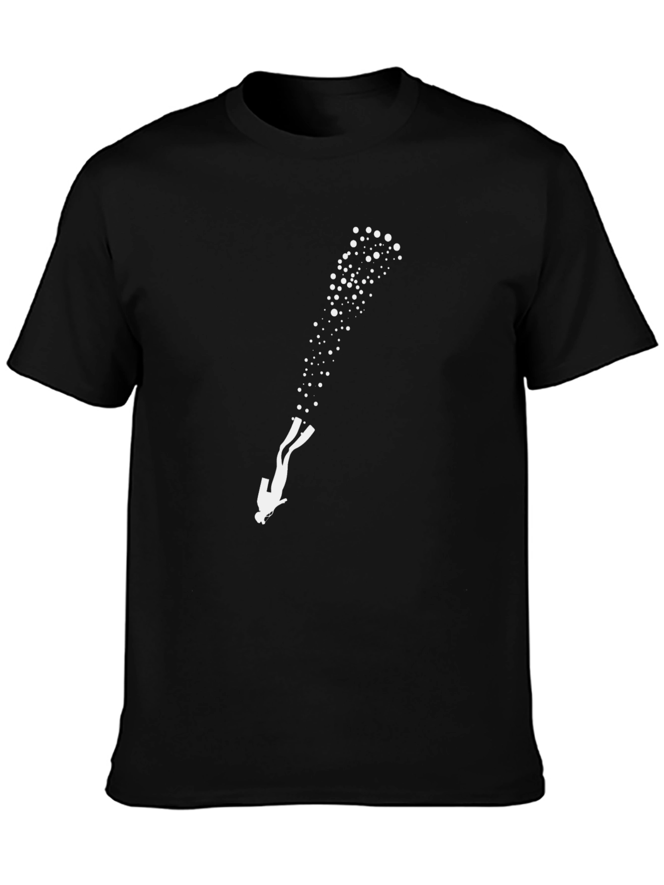 Diver Silhouette Graphic T-Shirt - Black