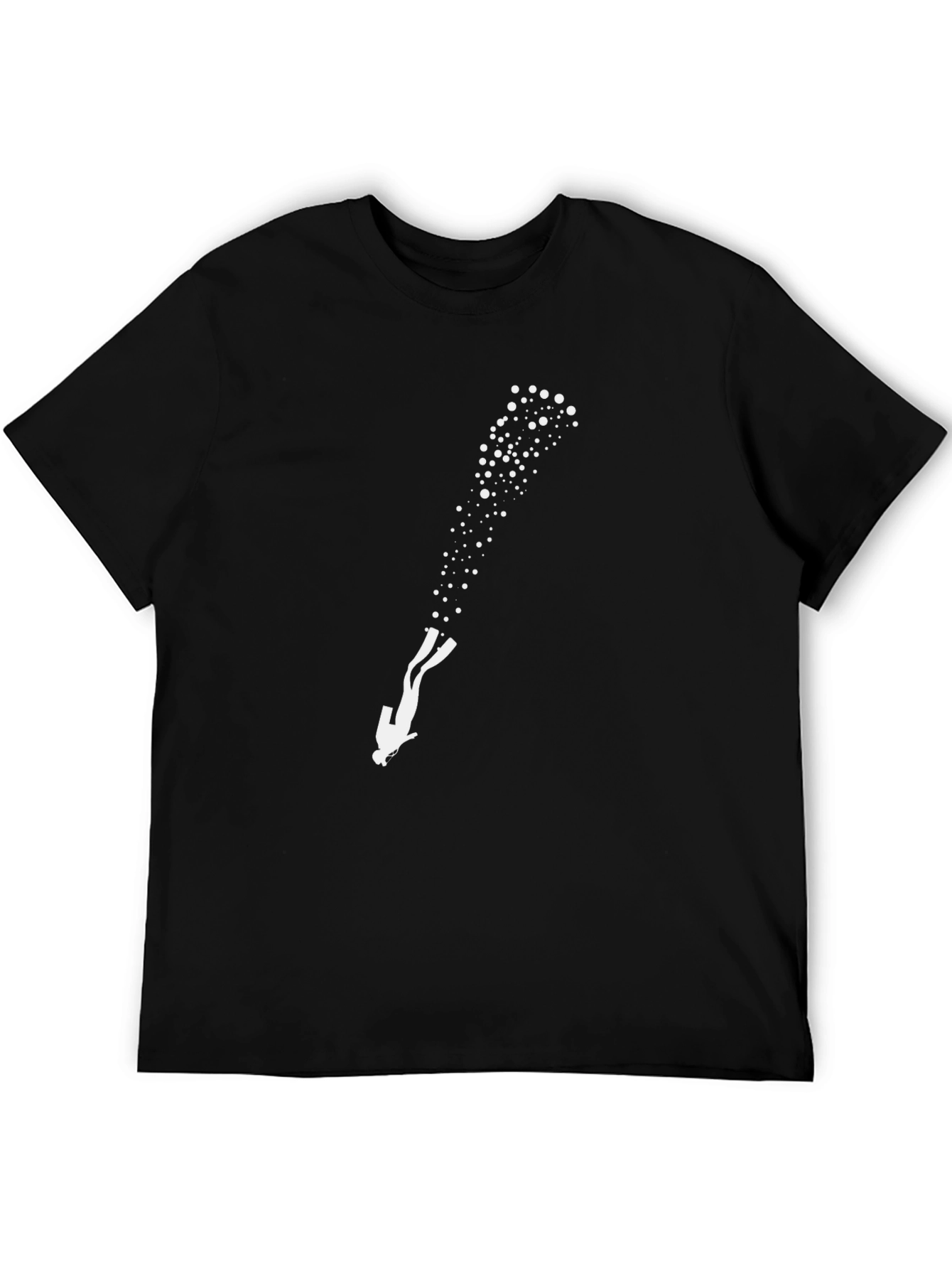Diver Silhouette Graphic T-Shirt - Black