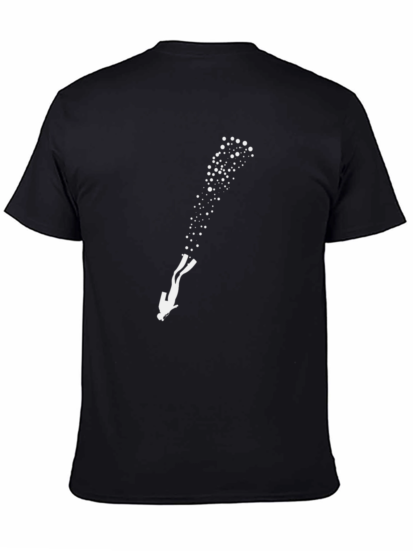 Diver Silhouette Graphic T-Shirt - Black