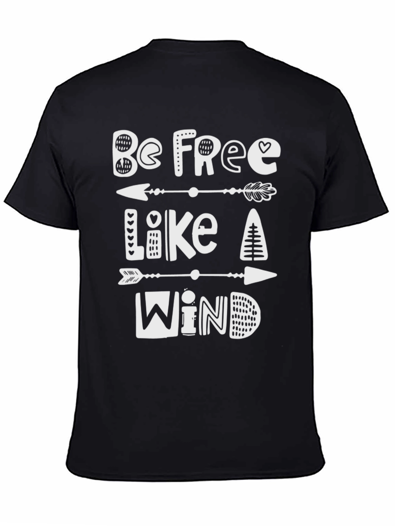 Be Free Like A Wind T-Shirt - Black