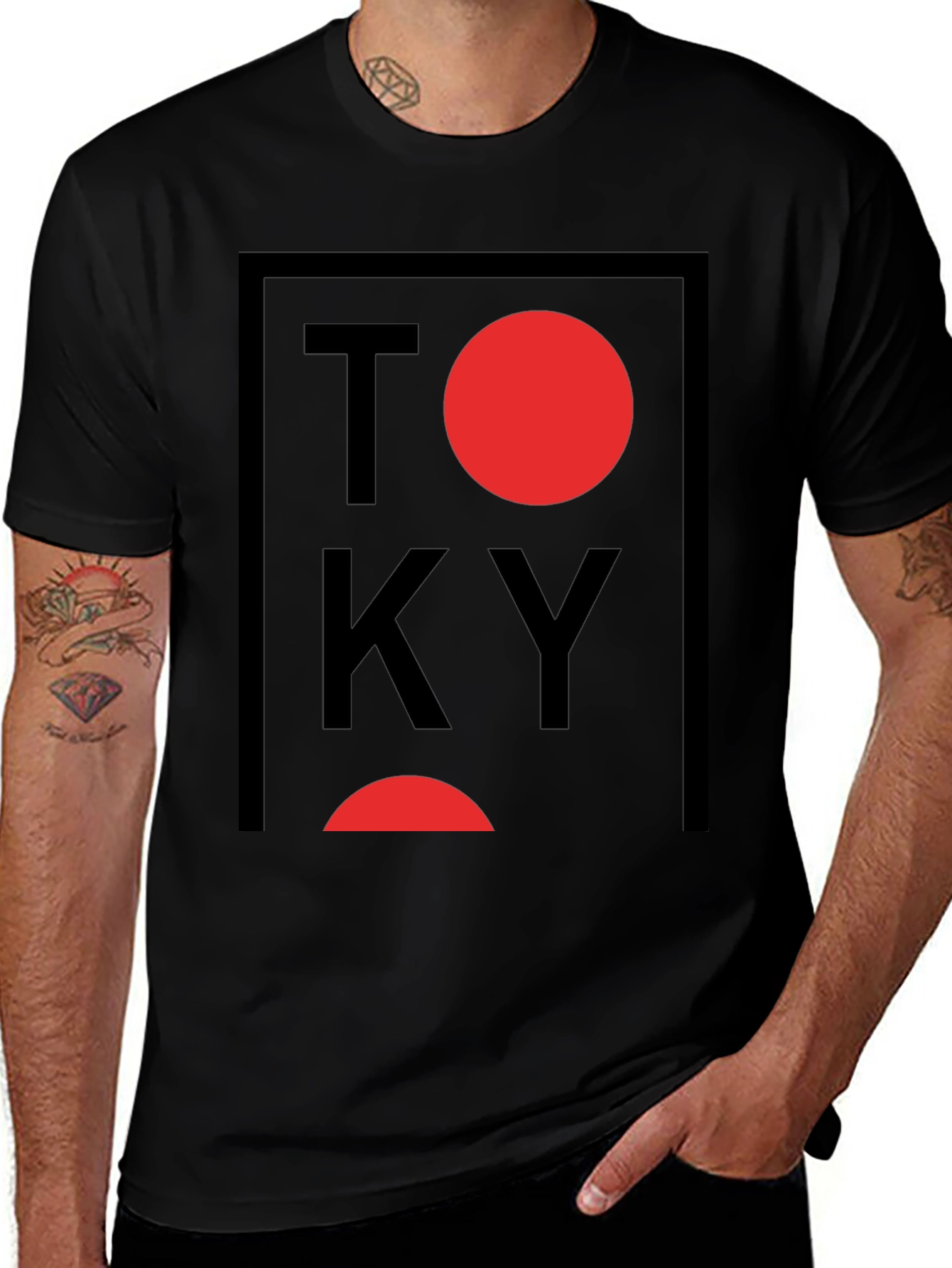 Tokyo Graphic Print Crewneck T-Shirt