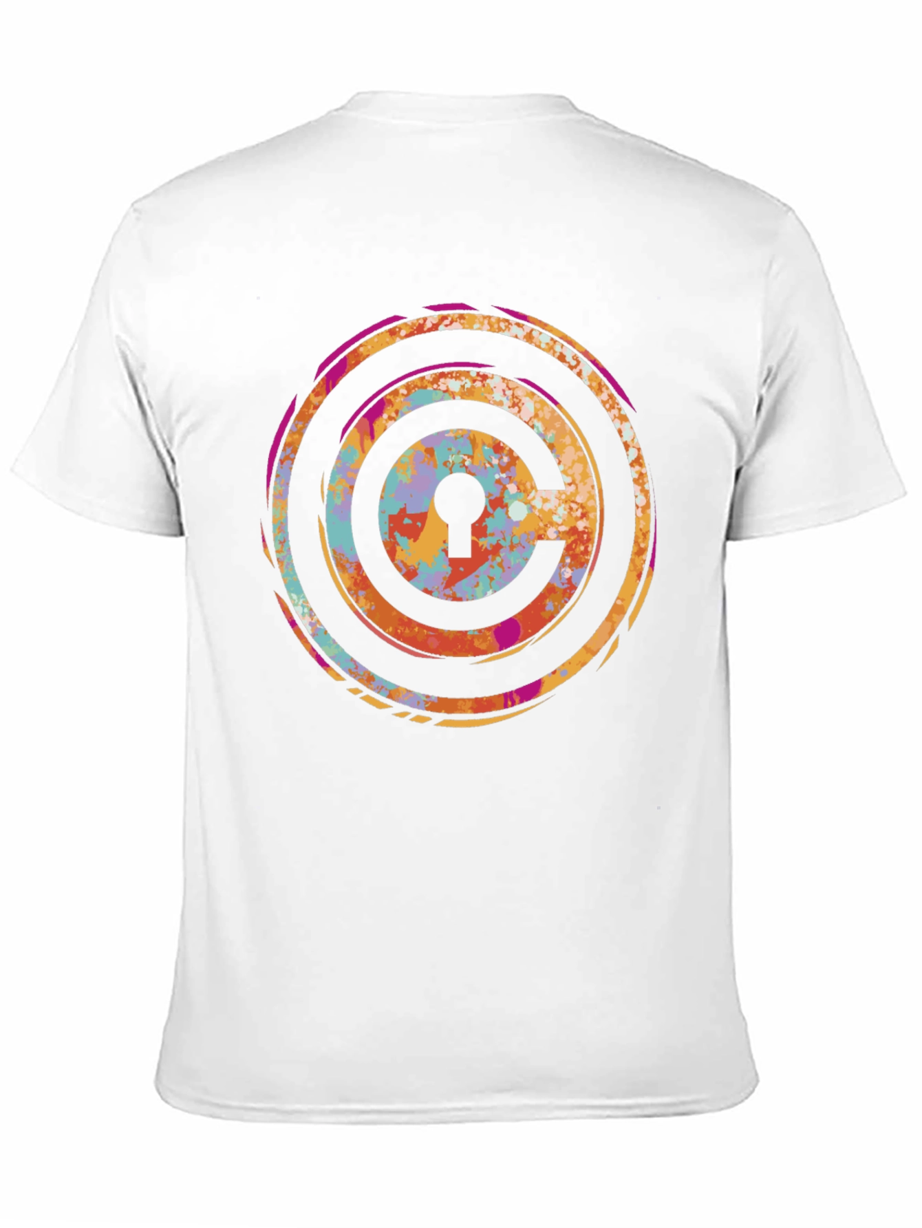 Abstract Keyhole T-Shirt