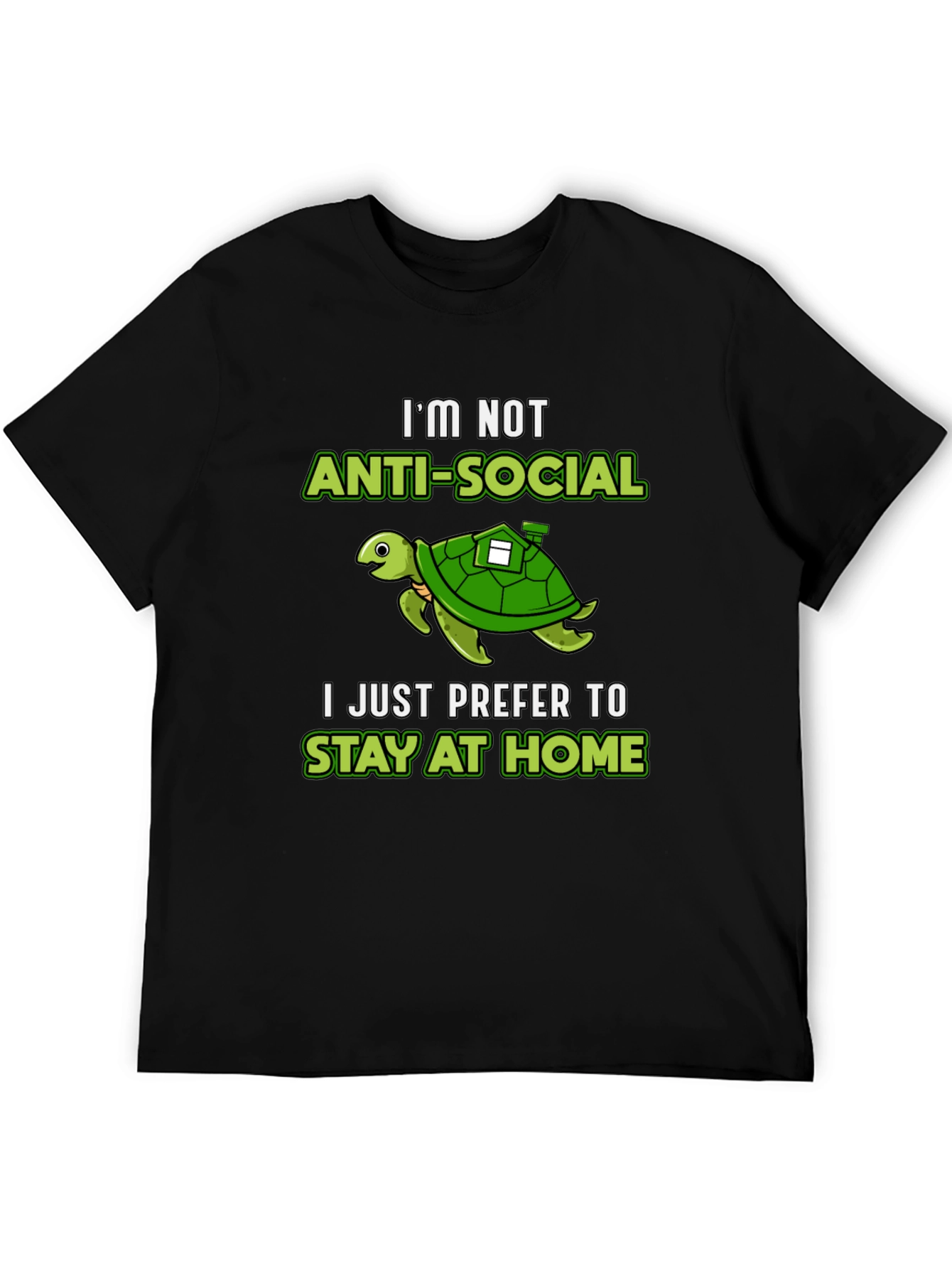 Introvert Turtle Graphic T-Shirt - Stay at Home Club