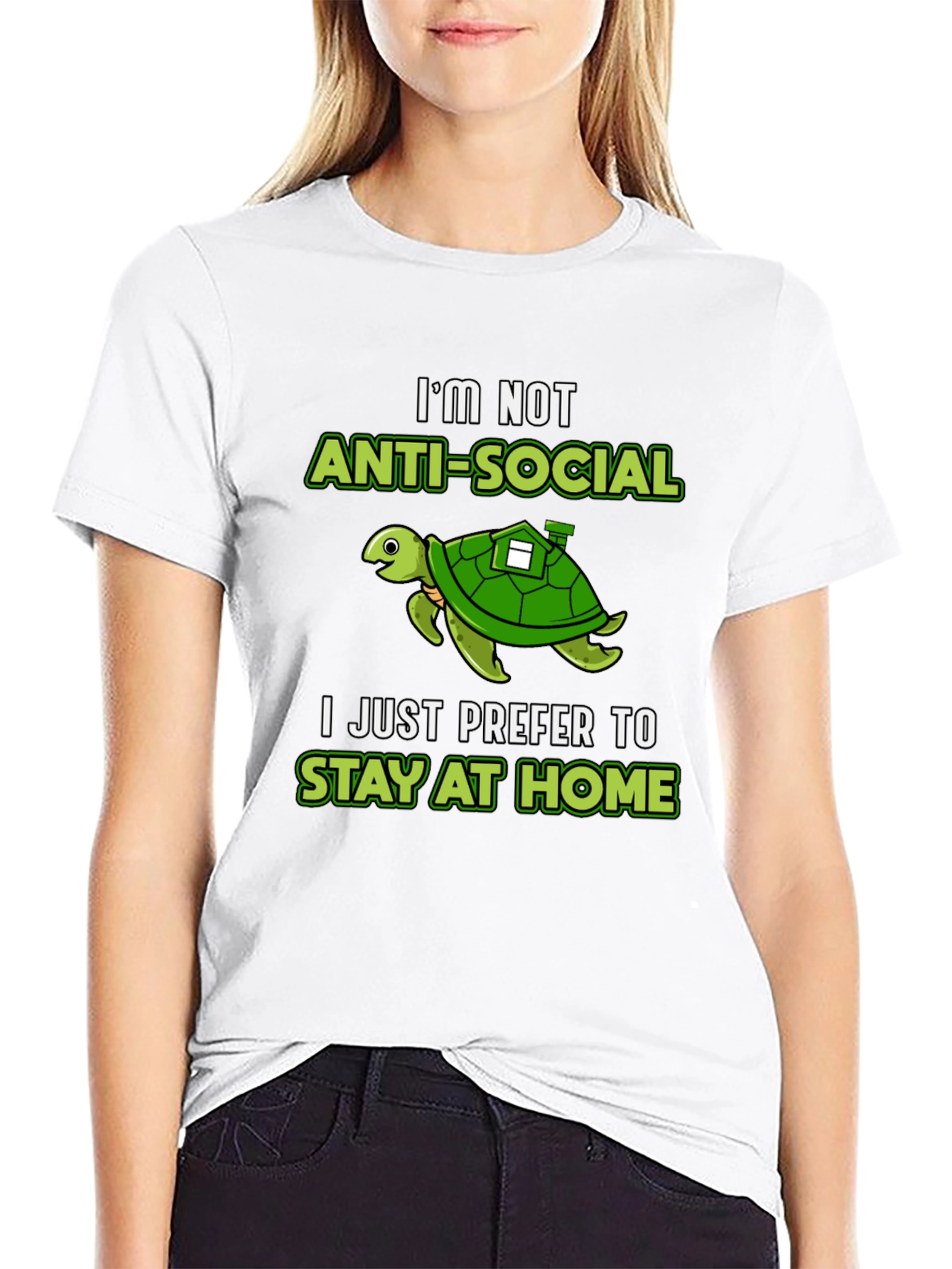 Introvert Turtle Graphic T-Shirt - Stay at Home Club