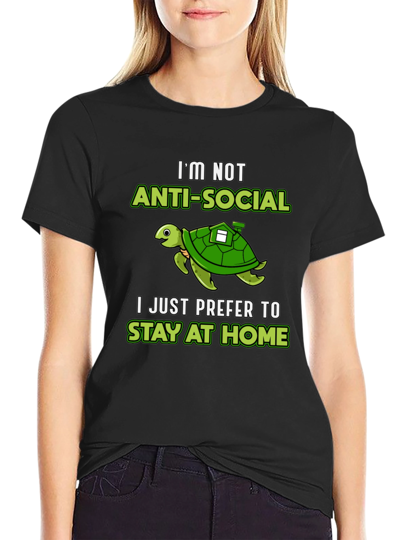 Introvert Turtle Graphic T-Shirt - Stay at Home Club