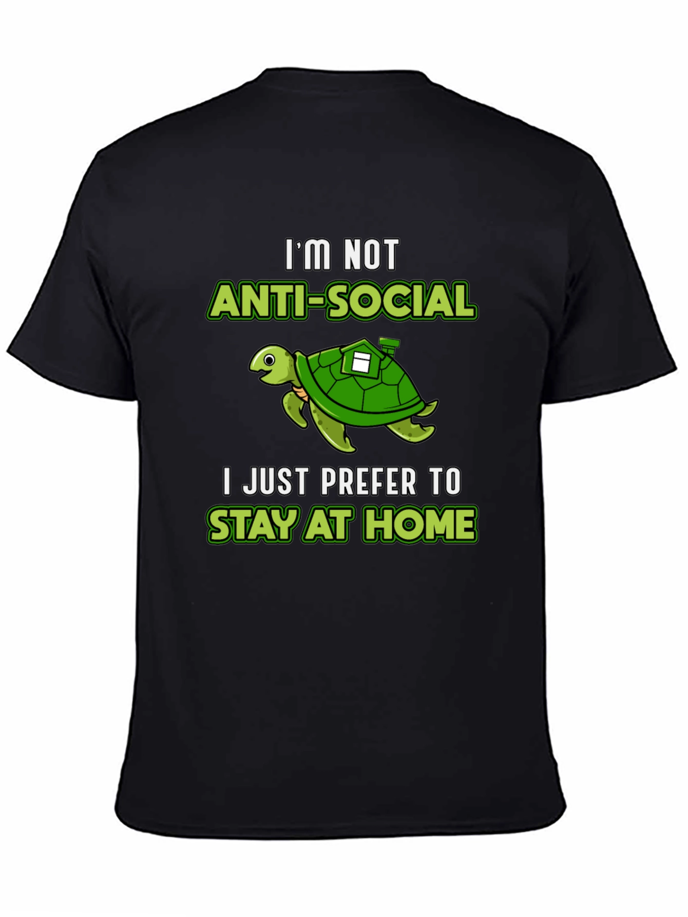 Introvert Turtle Graphic T-Shirt - Stay at Home Club