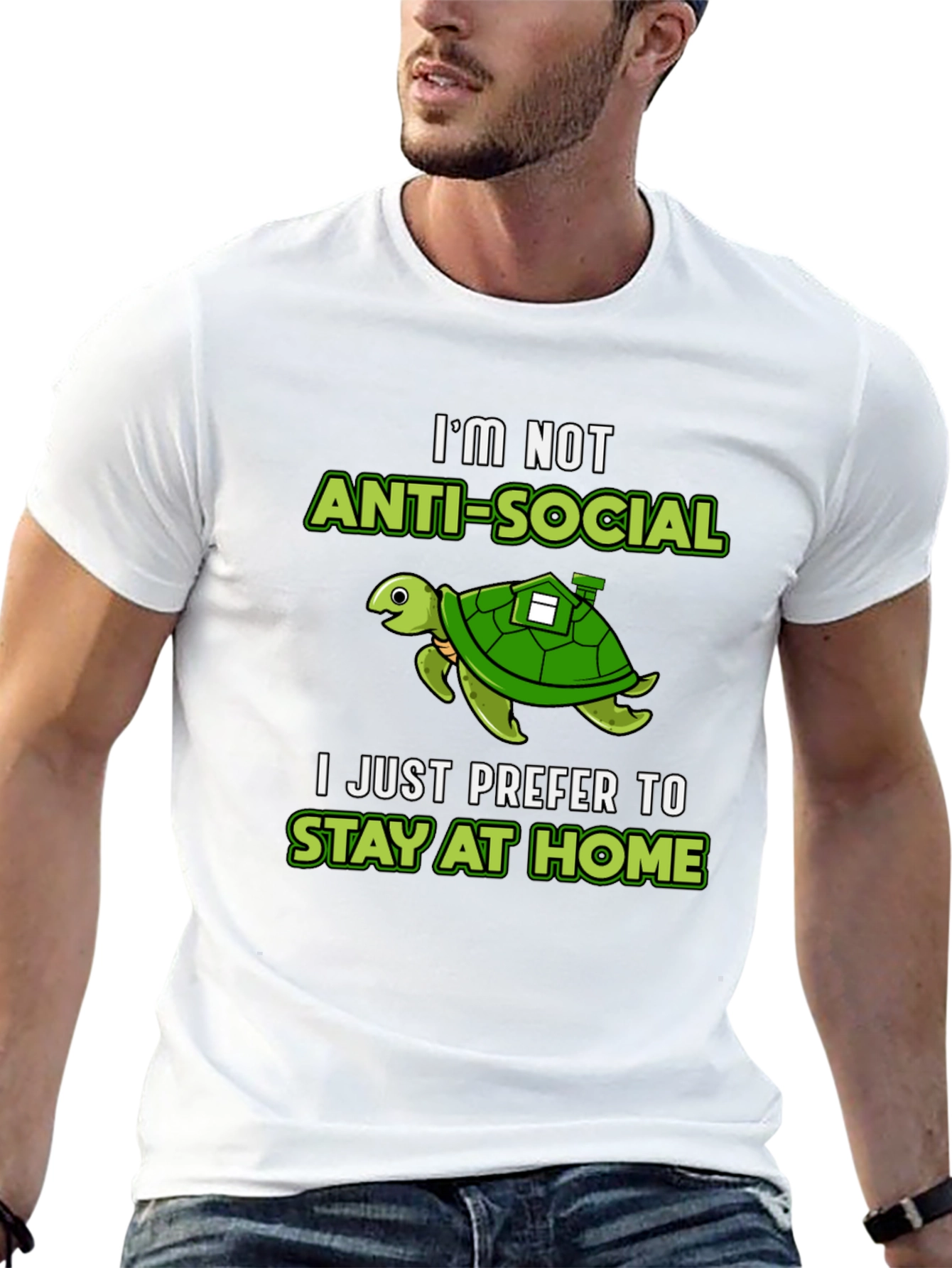 Introvert Turtle Graphic T-Shirt - Stay at Home Club