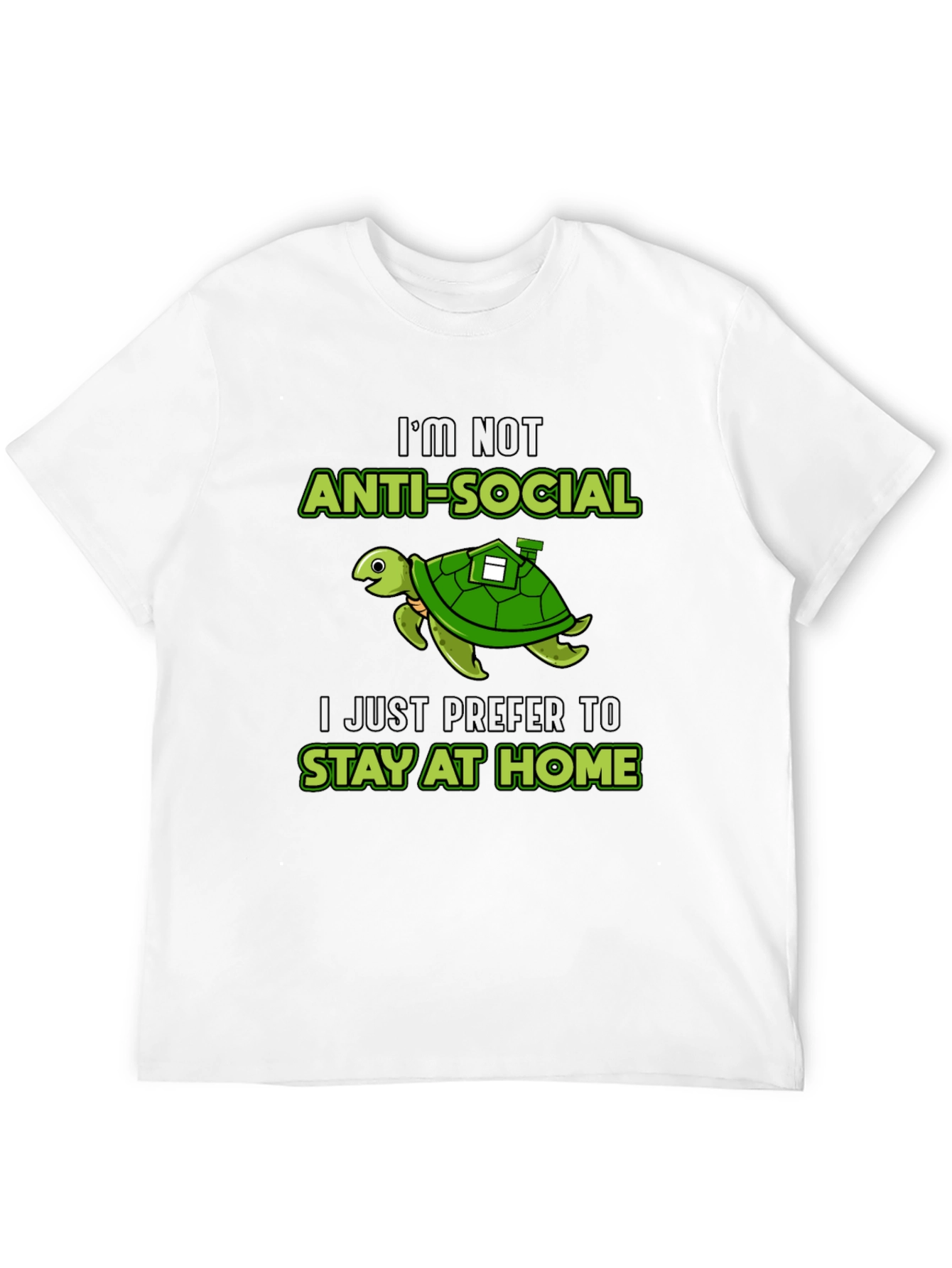 Introvert Turtle Graphic T-Shirt - Stay at Home Club