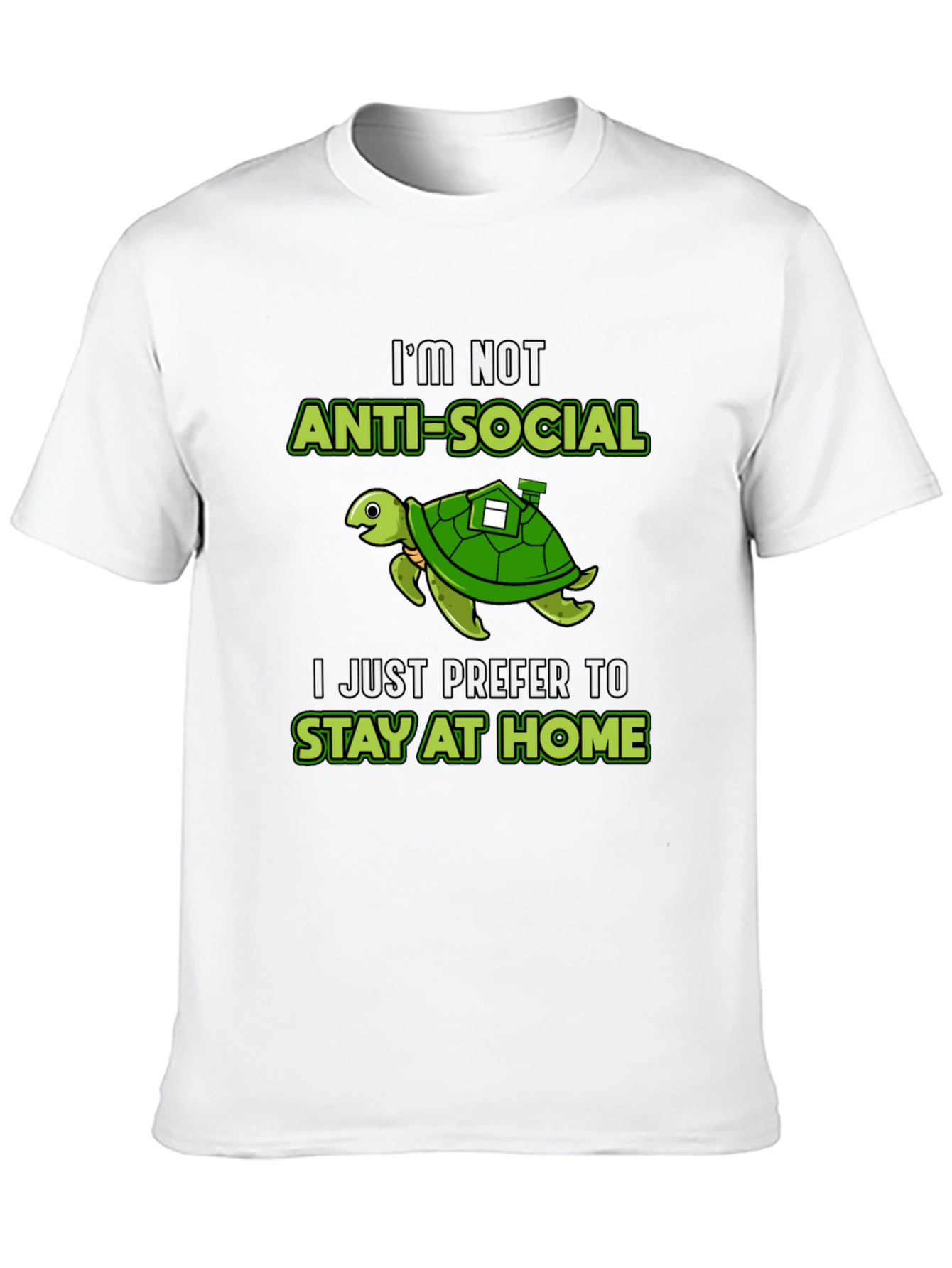 Introvert Turtle Graphic T-Shirt - Stay at Home Club