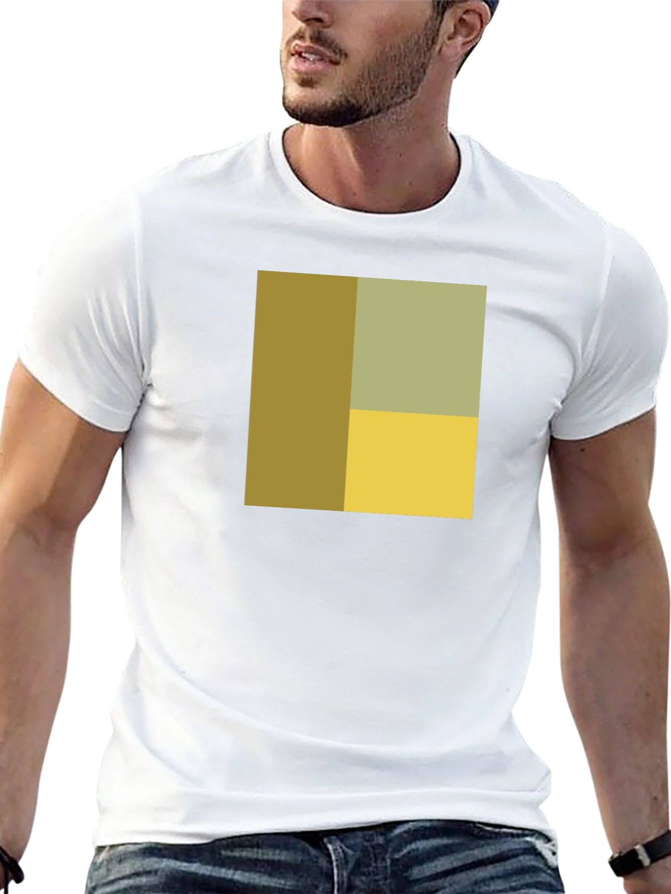 Abstract Block Print Tee - Soft Cotton Blend