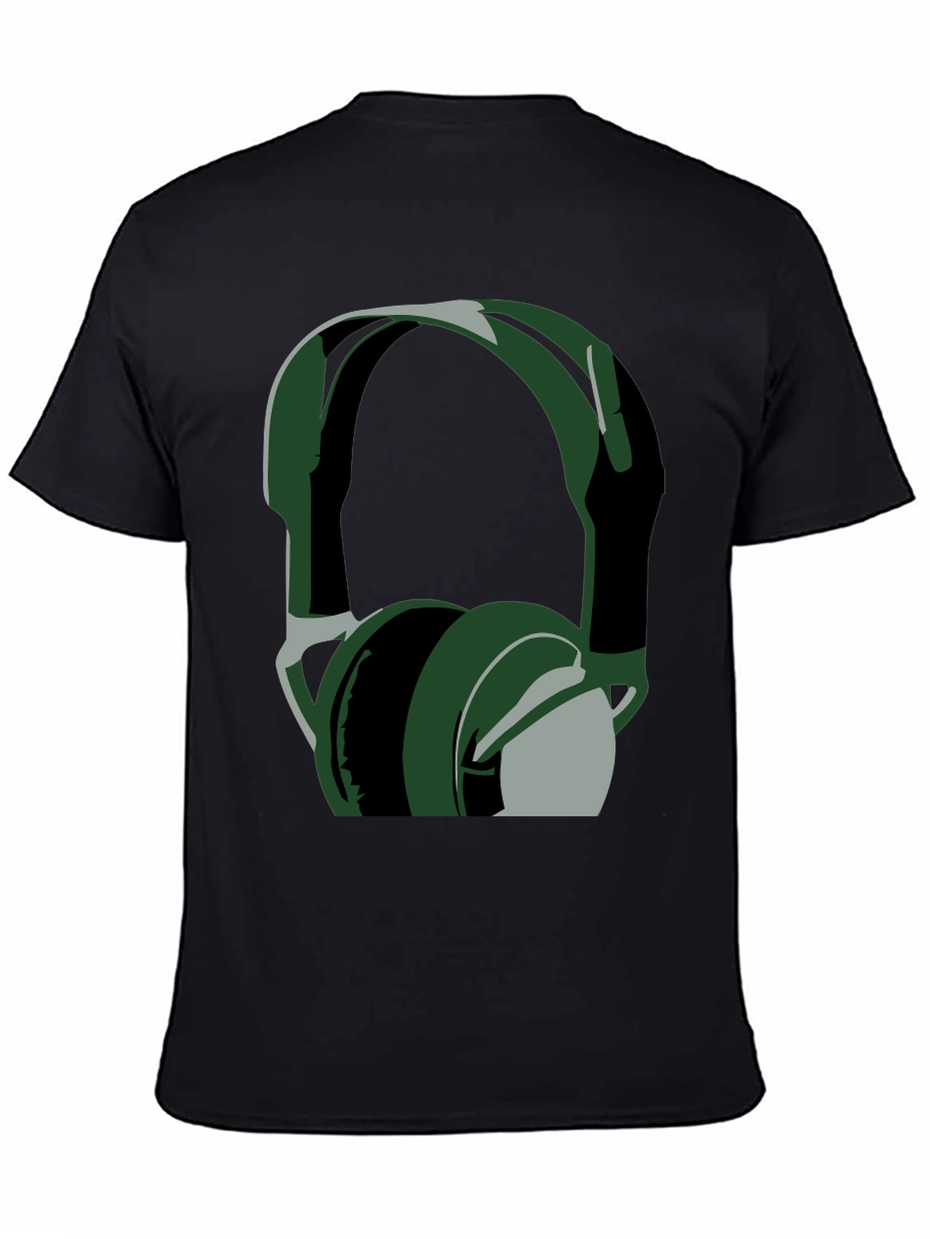 Graphic T-Shirt - Green Headphone Design
