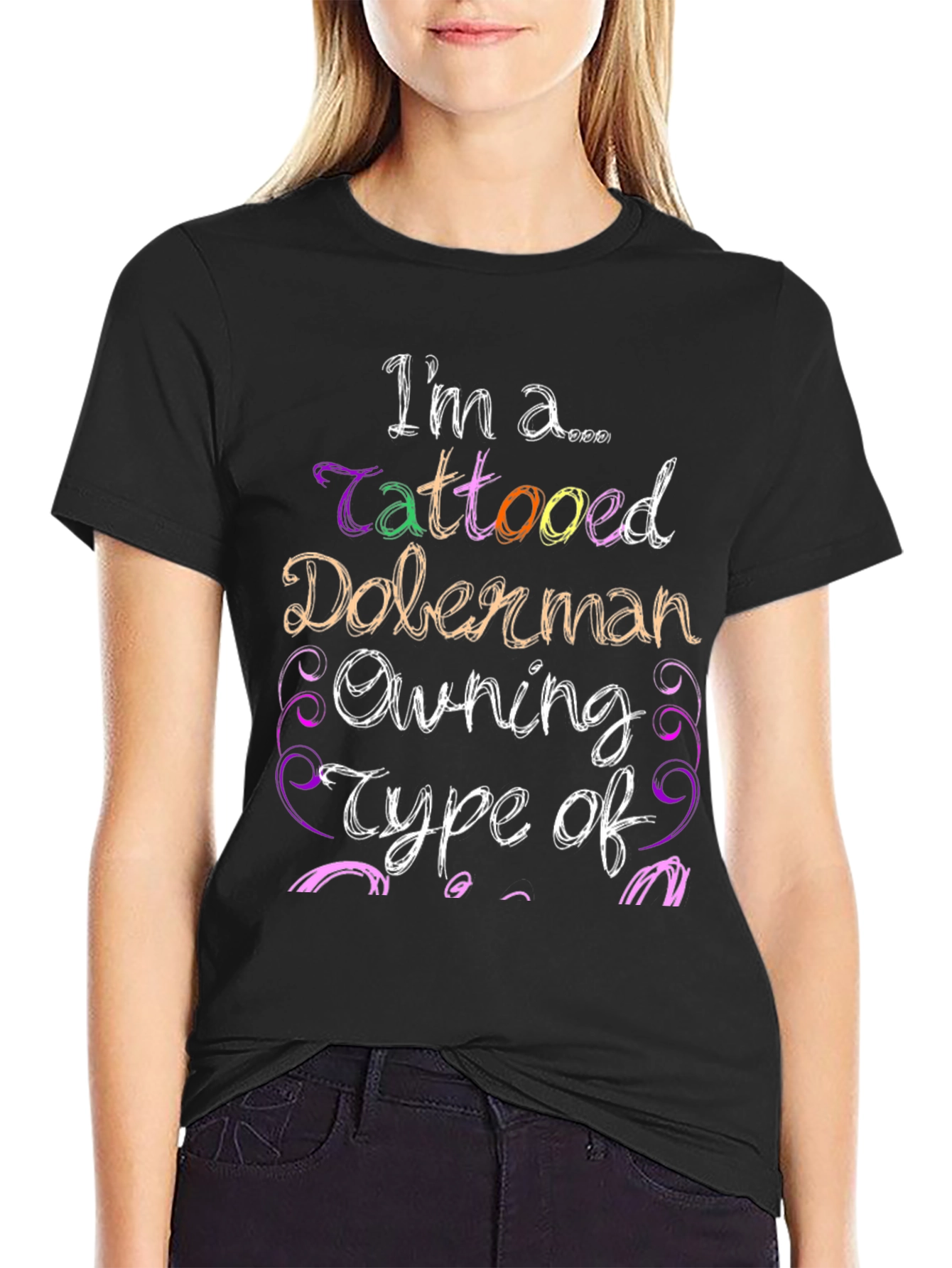 Tattooed Doberman Owner Tee - Unique Graphic T-Shirt