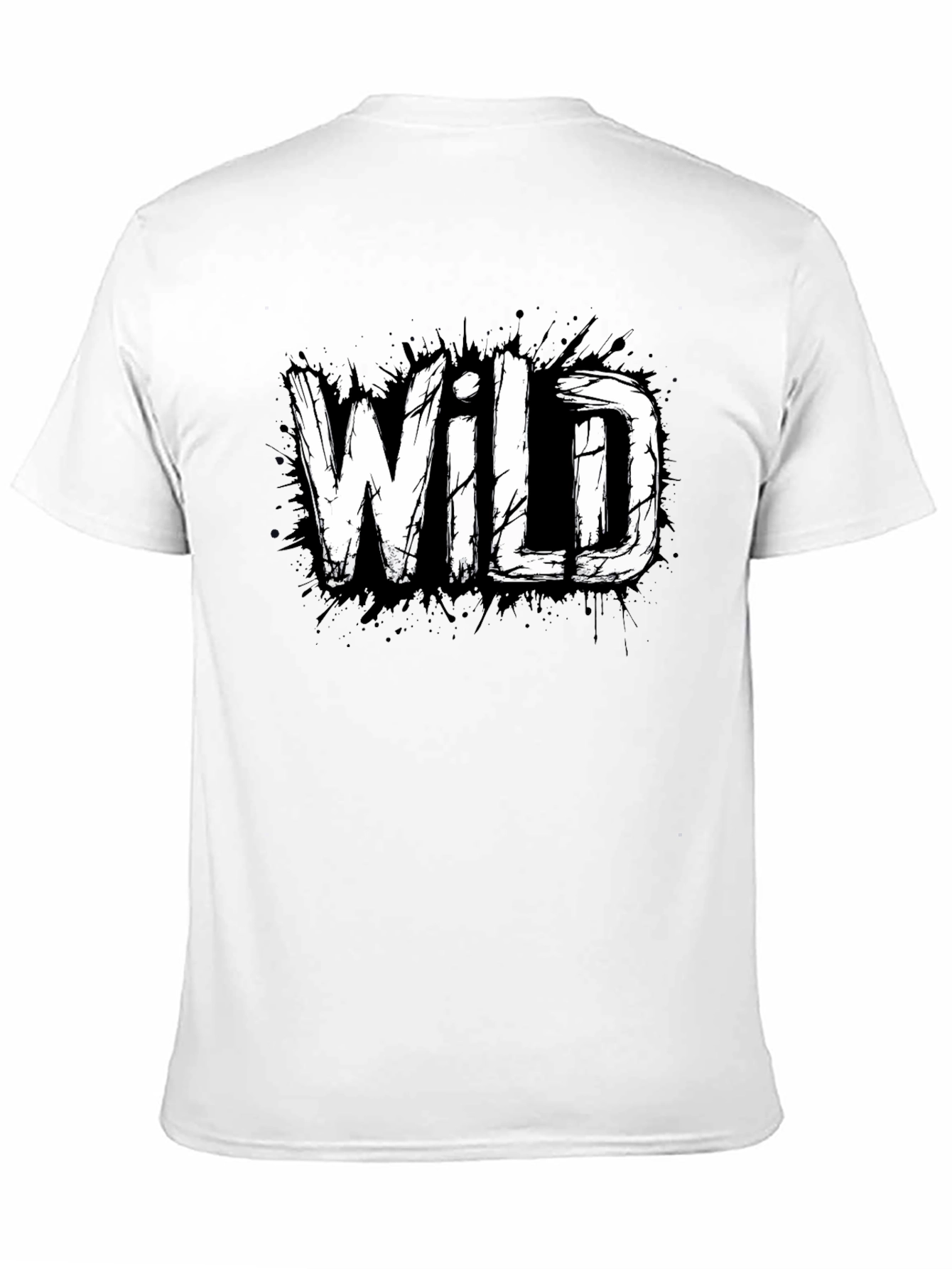 Wild Graphic Print Black T-Shirt