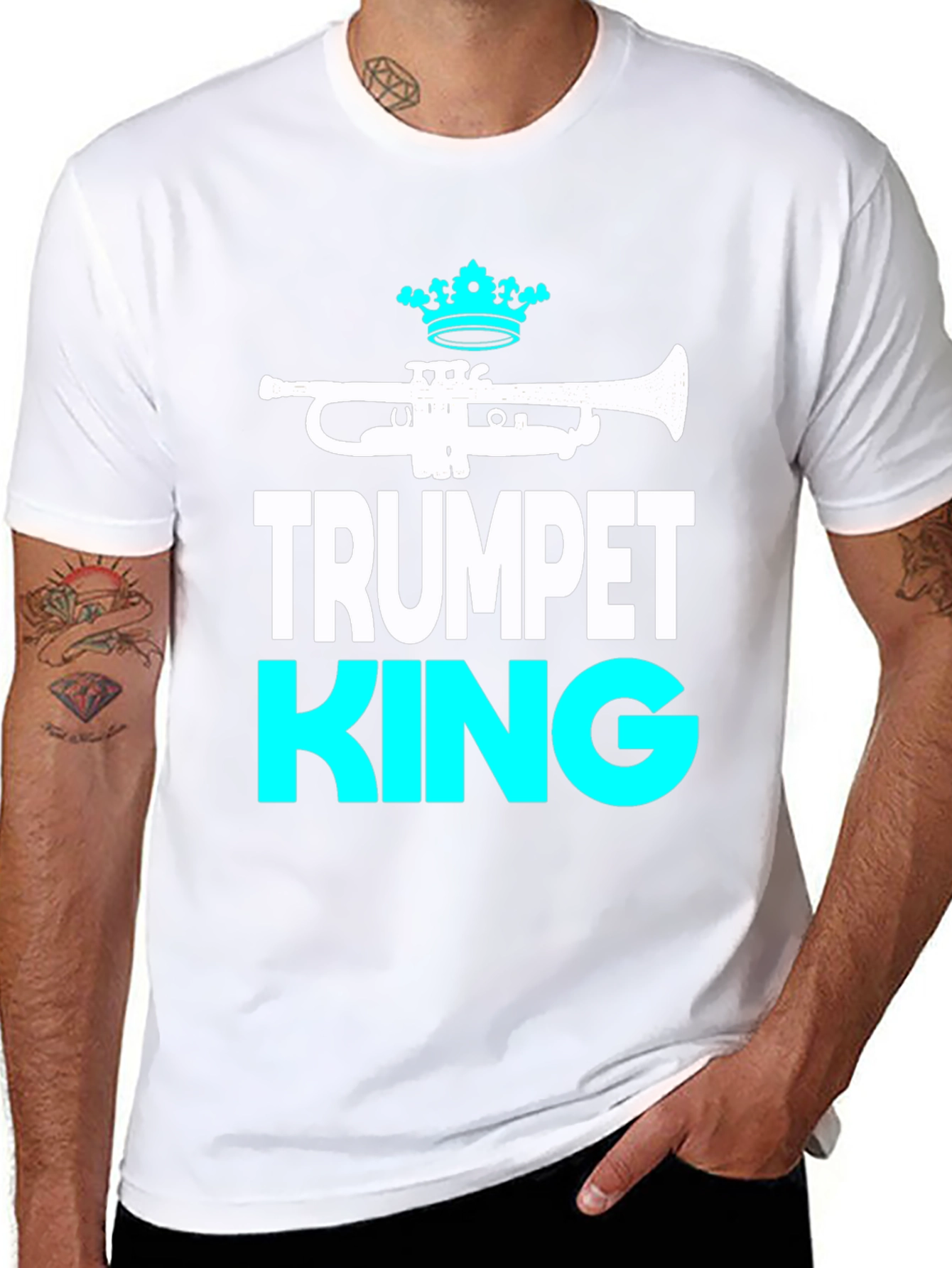 Trumpet King Graphic Tee - Music Lover T-Shirt