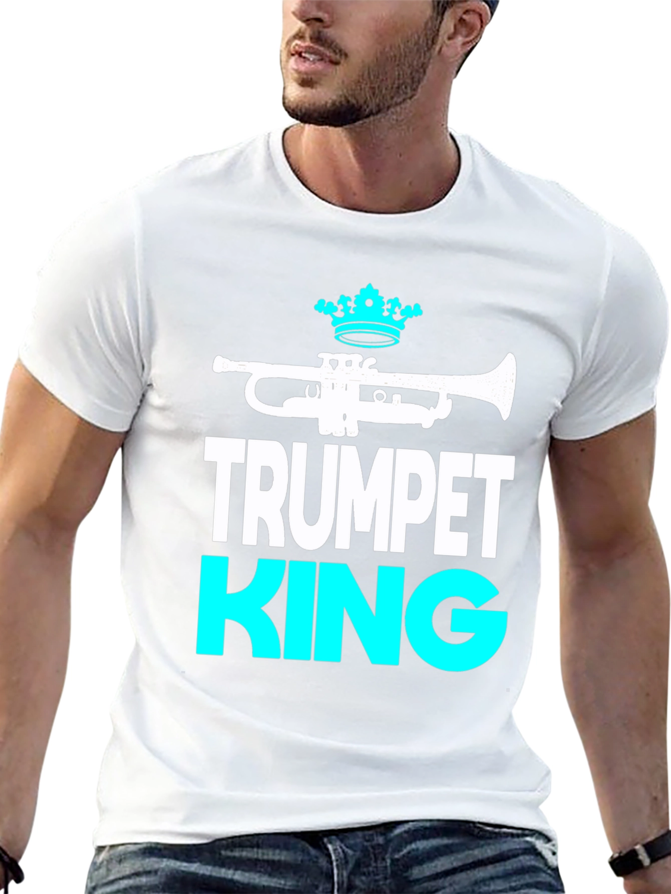 Trumpet King Graphic Tee - Music Lover T-Shirt