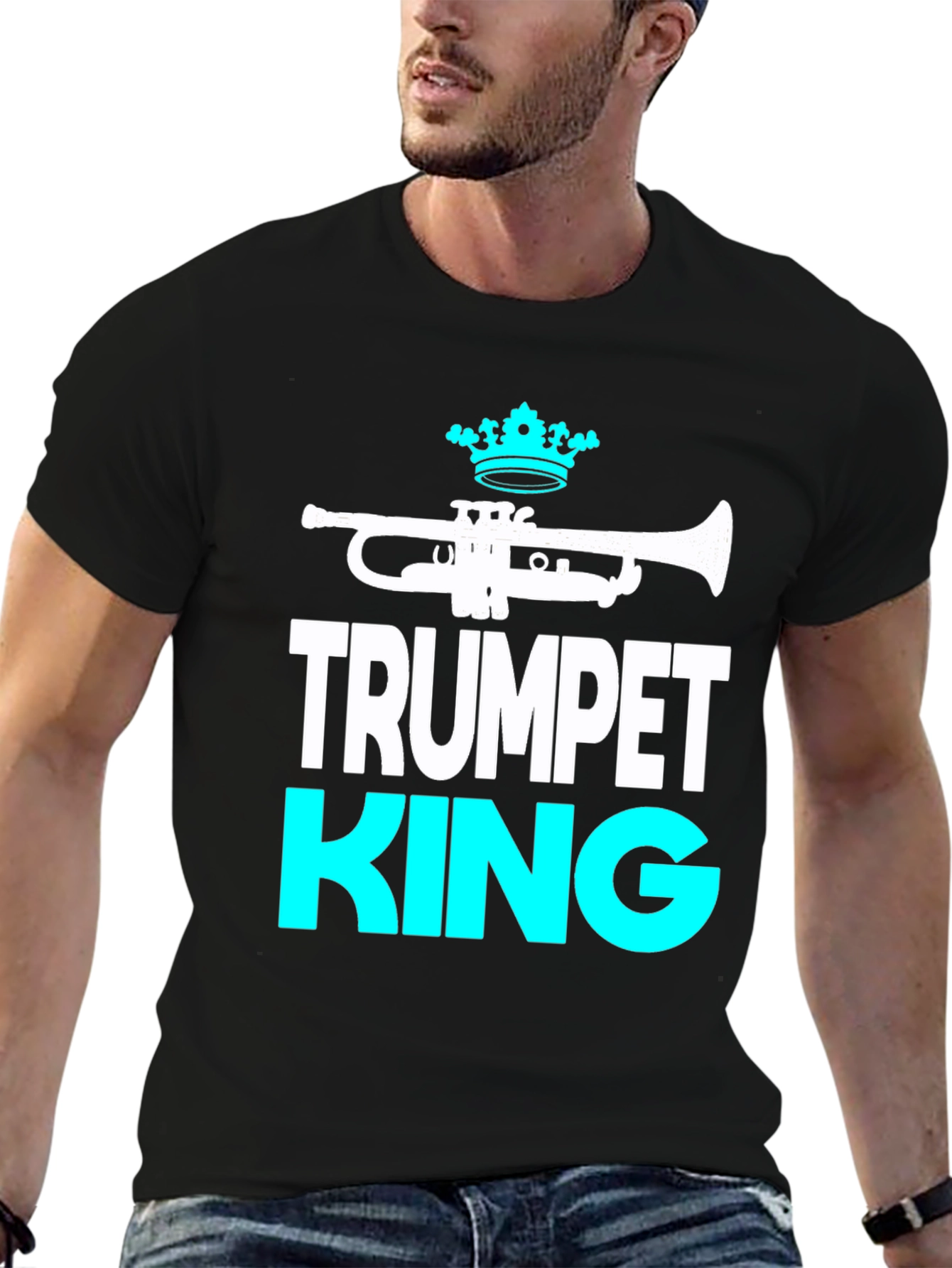 Trumpet King Graphic Tee - Music Lover T-Shirt