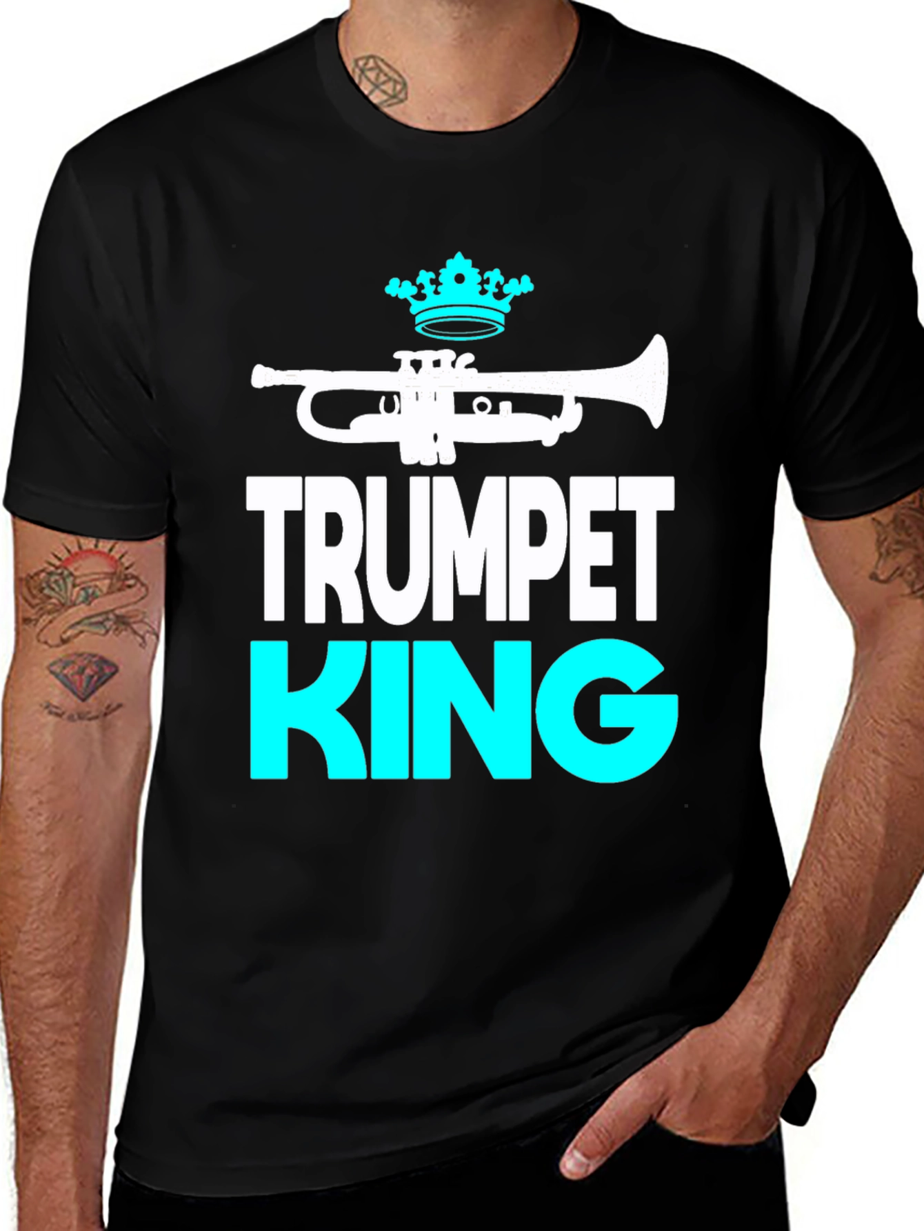 Trumpet King Graphic Tee - Music Lover T-Shirt
