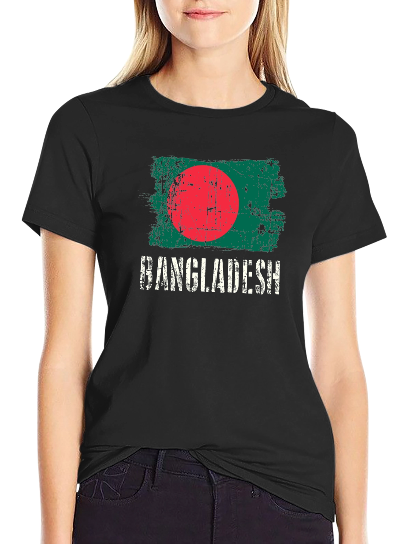 Bangladesh Flag T-Shirt - Grunge Style