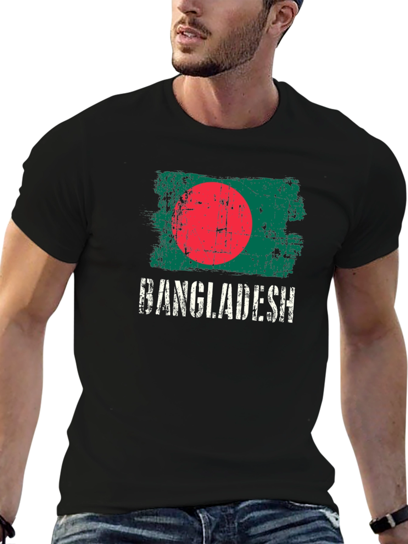 Bangladesh Flag T-Shirt - Grunge Style