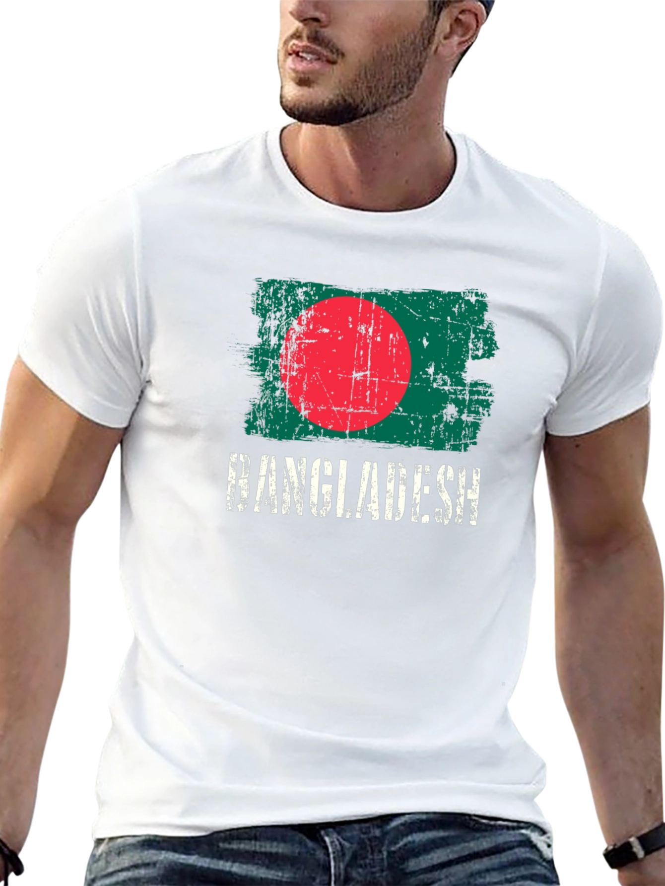 Bangladesh Flag T-Shirt - Grunge Style
