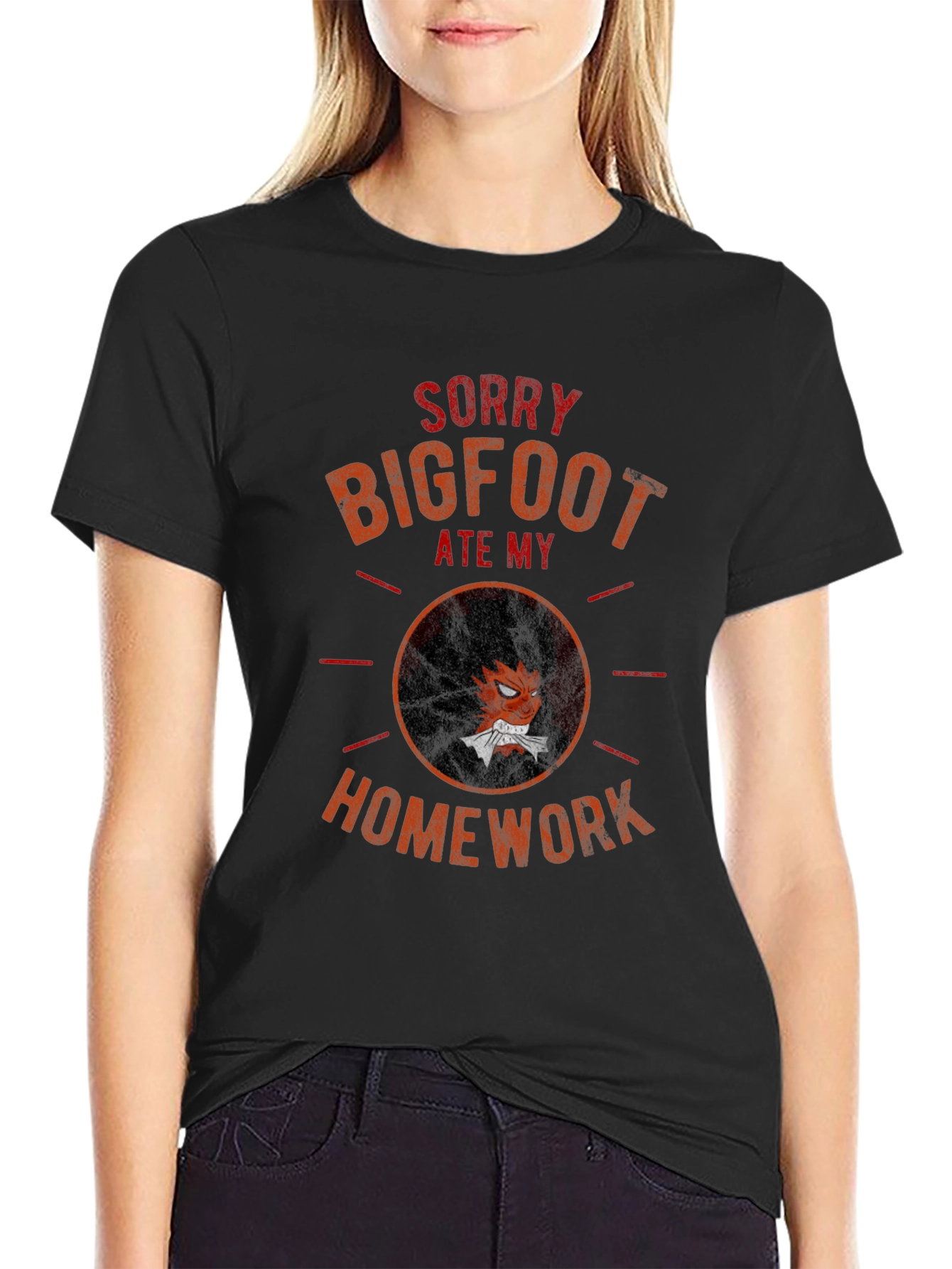 Bigfoot Ate My Homework Graphic Tee