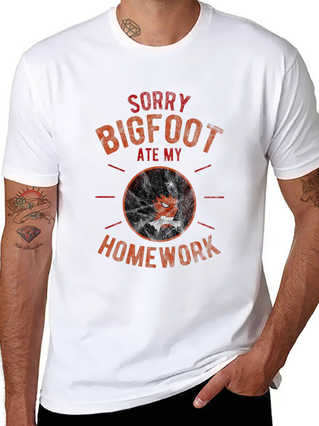 Bigfoot Ate My Homework Graphic Tee