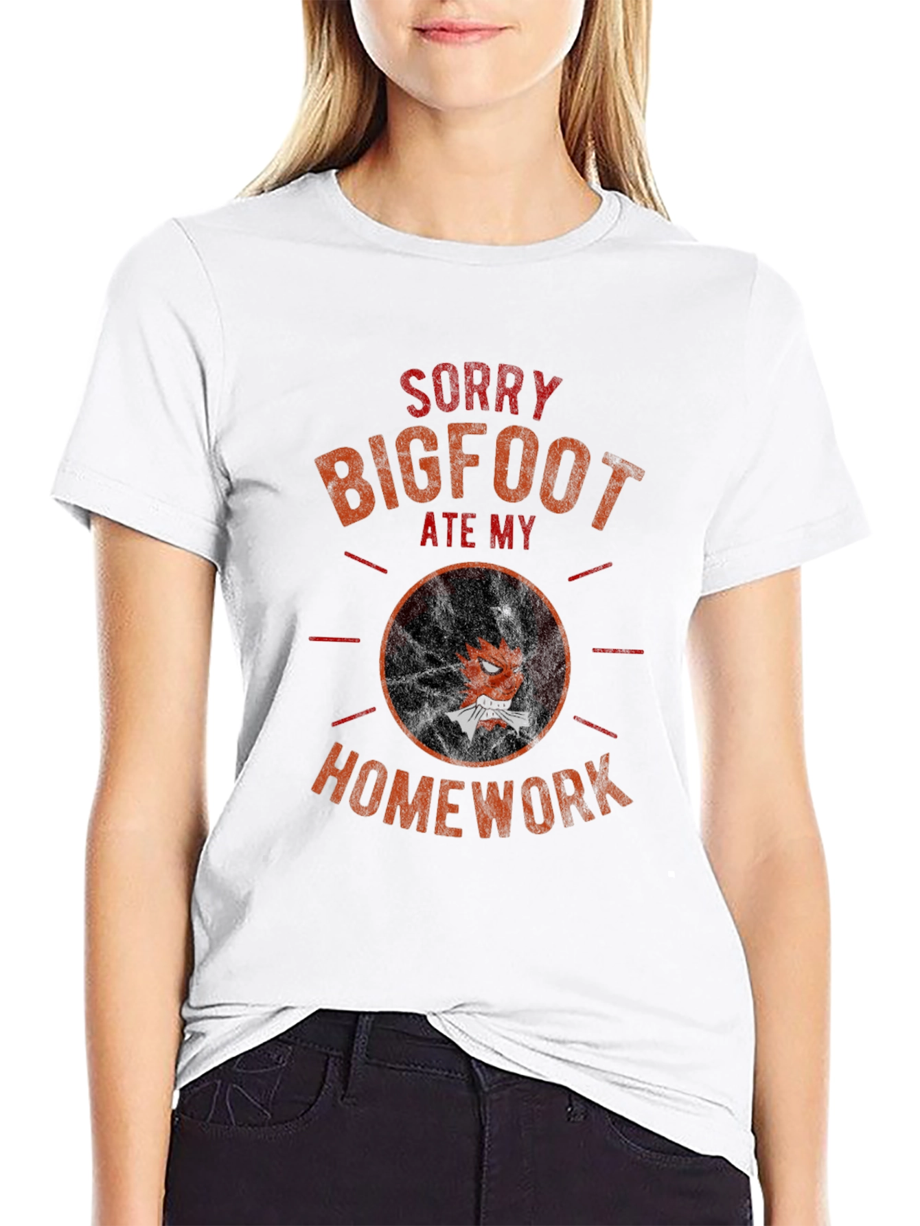 Bigfoot Ate My Homework Graphic Tee