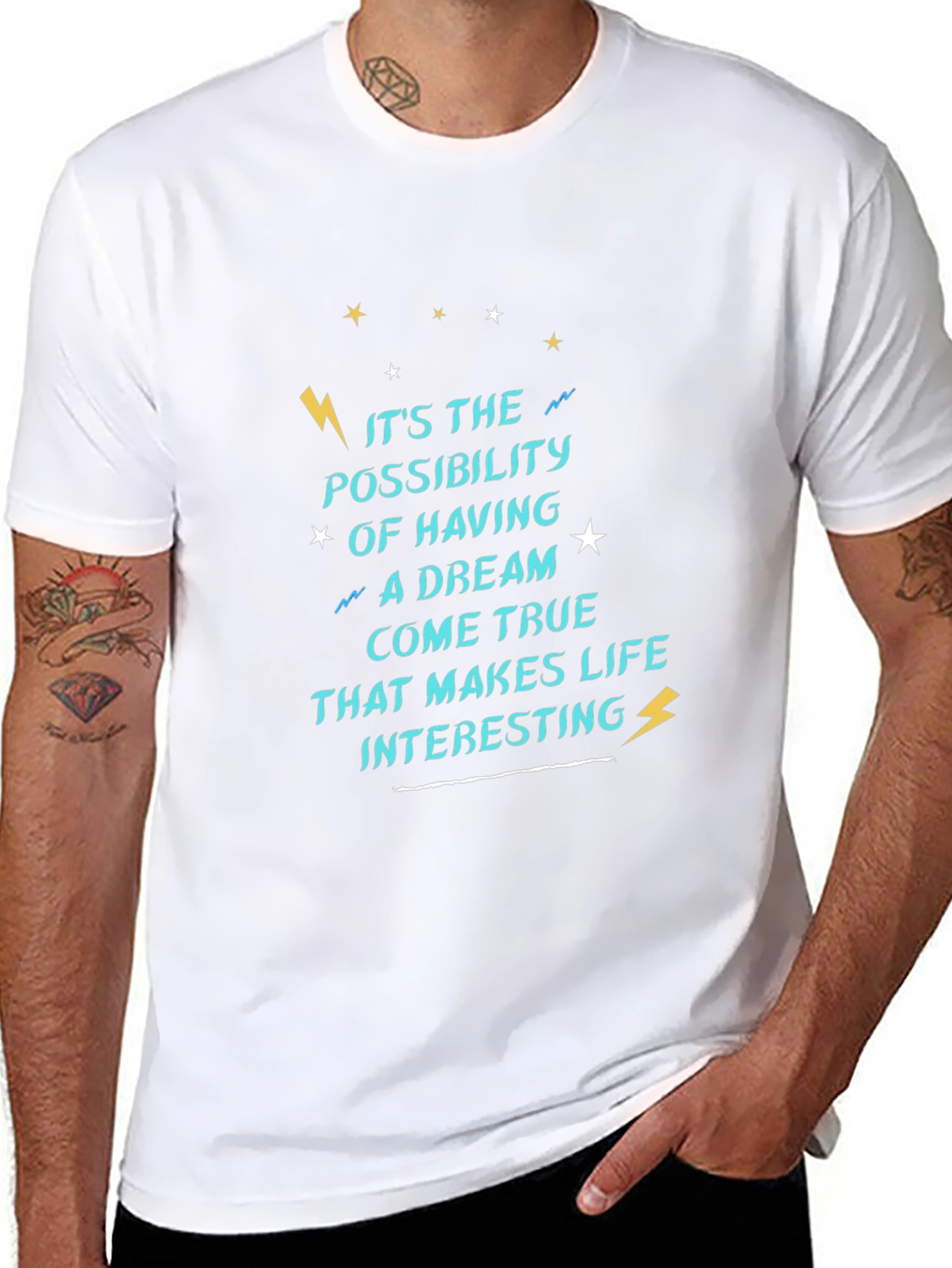 Dream True Life Quote Graphic Tee