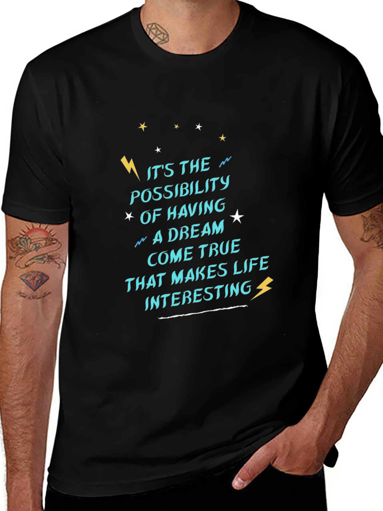 Dream True Life Quote Graphic Tee