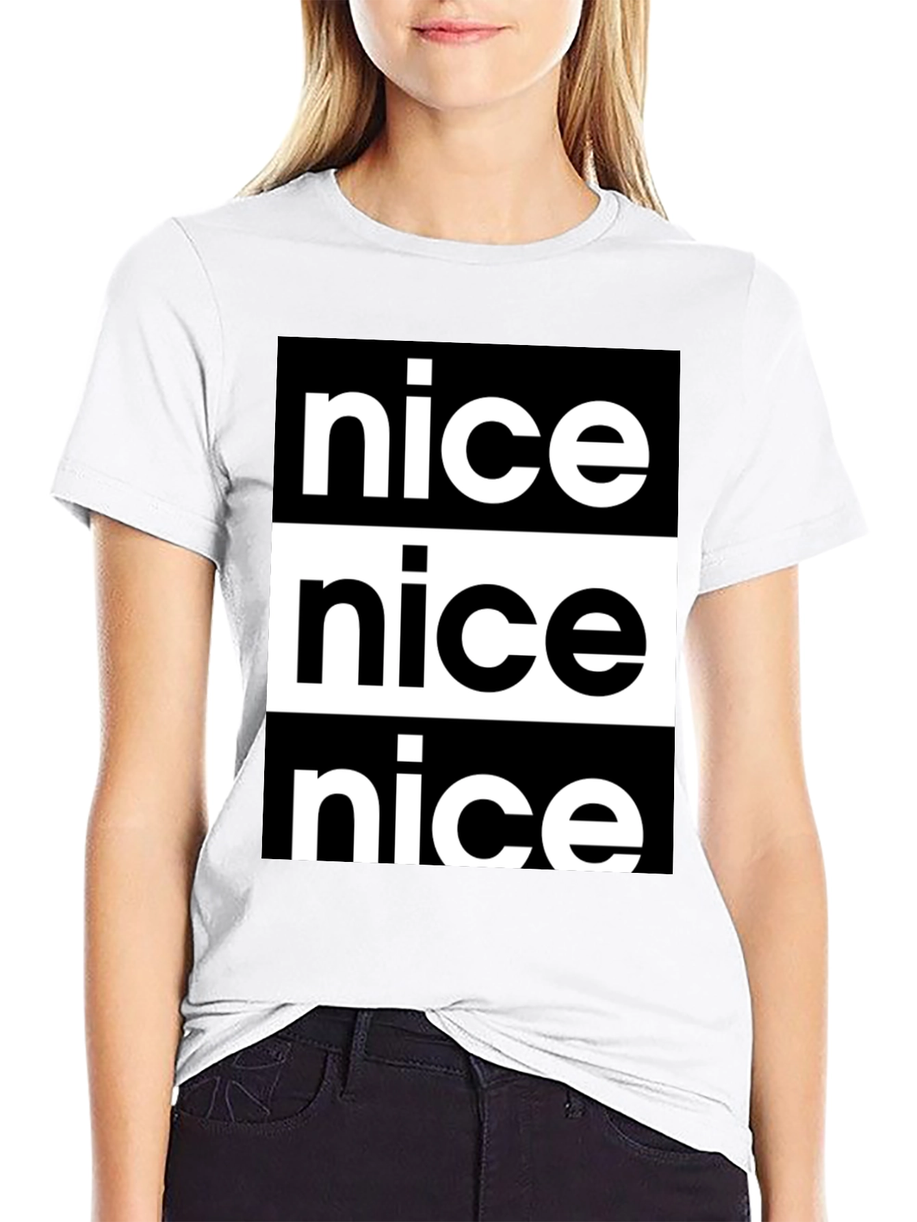 Nice Graphic Tee - Stylish Black T-Shirt