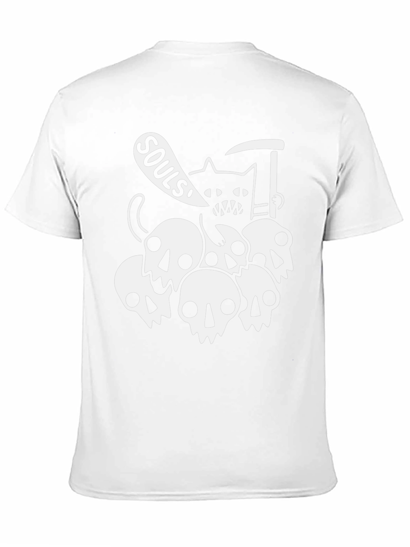 Grim Reaper Cat T-Shirt - Souls Design