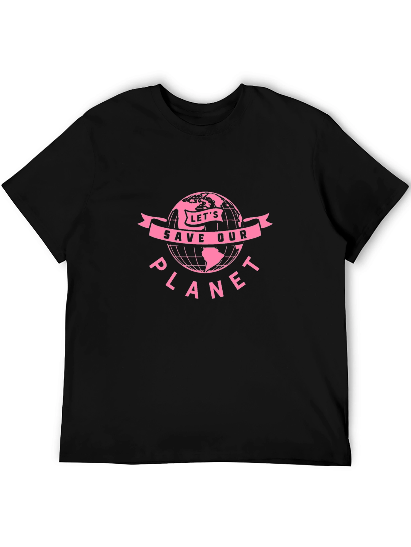 Lets Save Our Planet Graphic Tee - Black