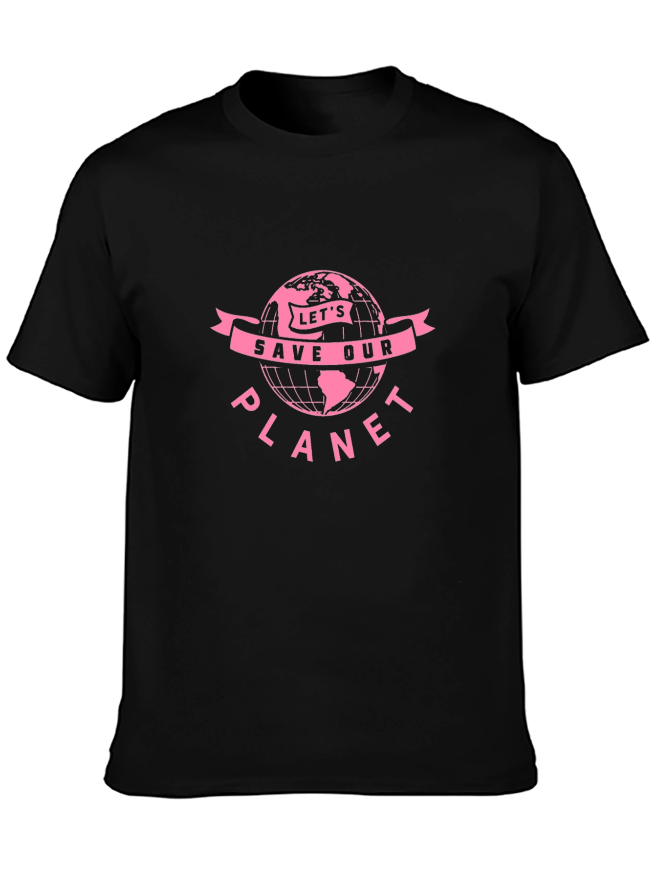 Lets Save Our Planet Graphic Tee - Black