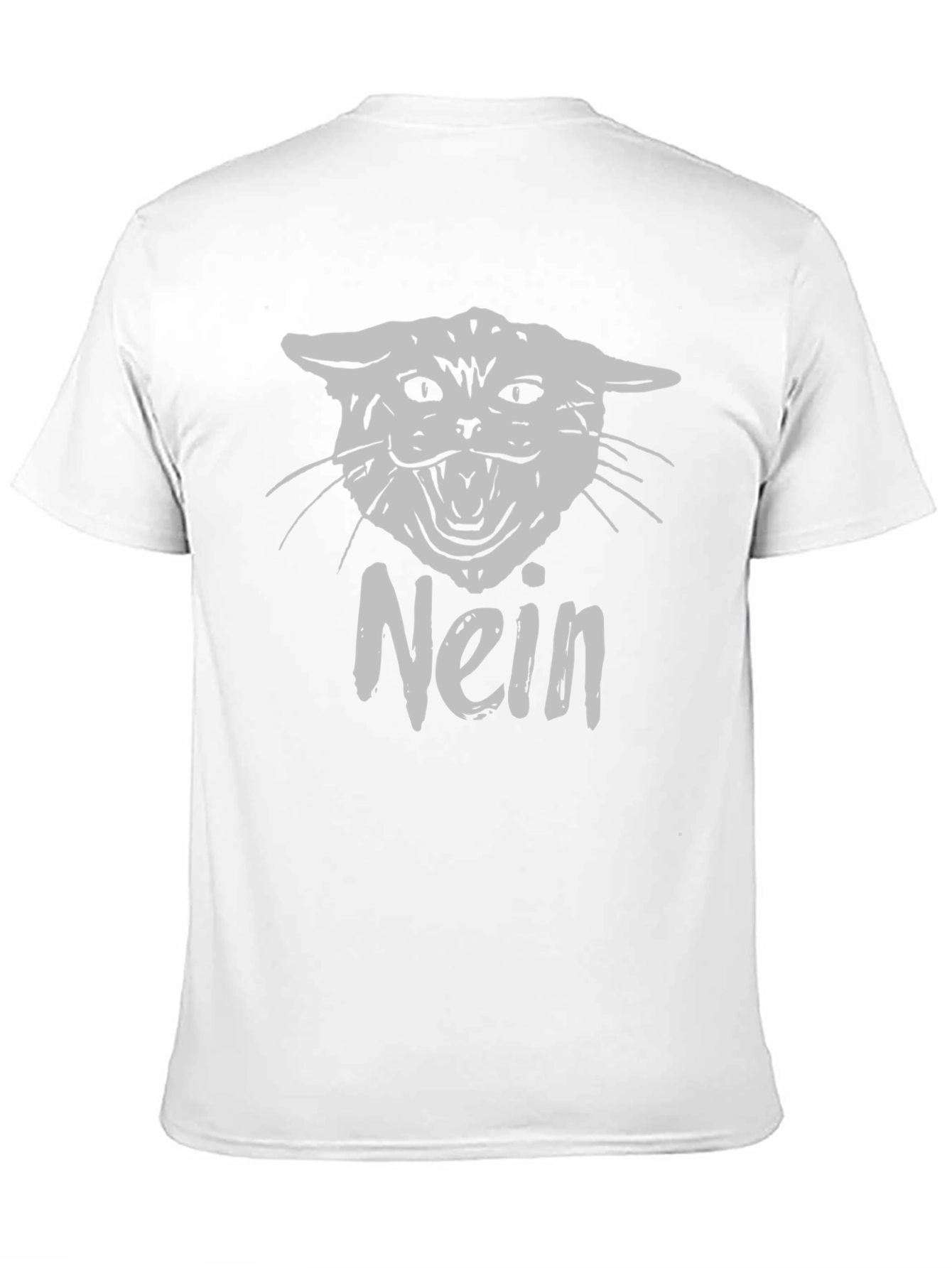 Nein Cat Graphic T-Shirt - Black Cotton Tee