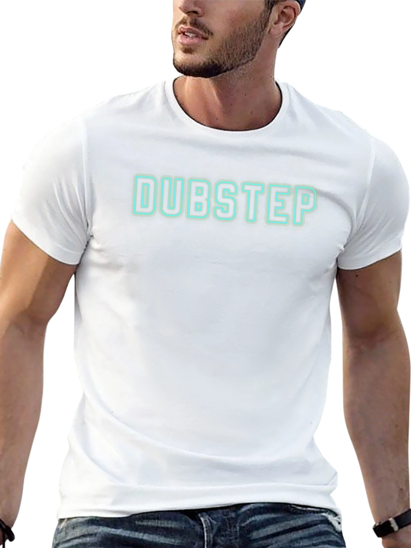 Dubstep Neon Graphic Black T-Shirt
