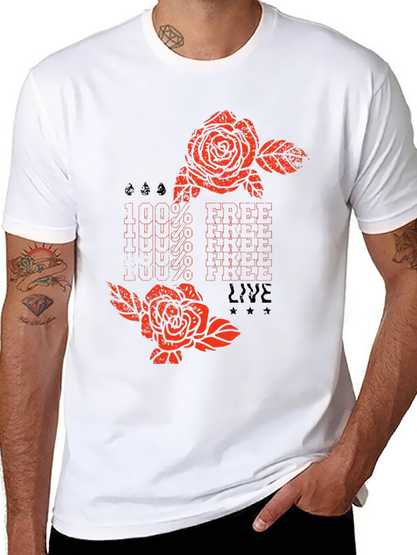 100% Free Live Graphic Tee