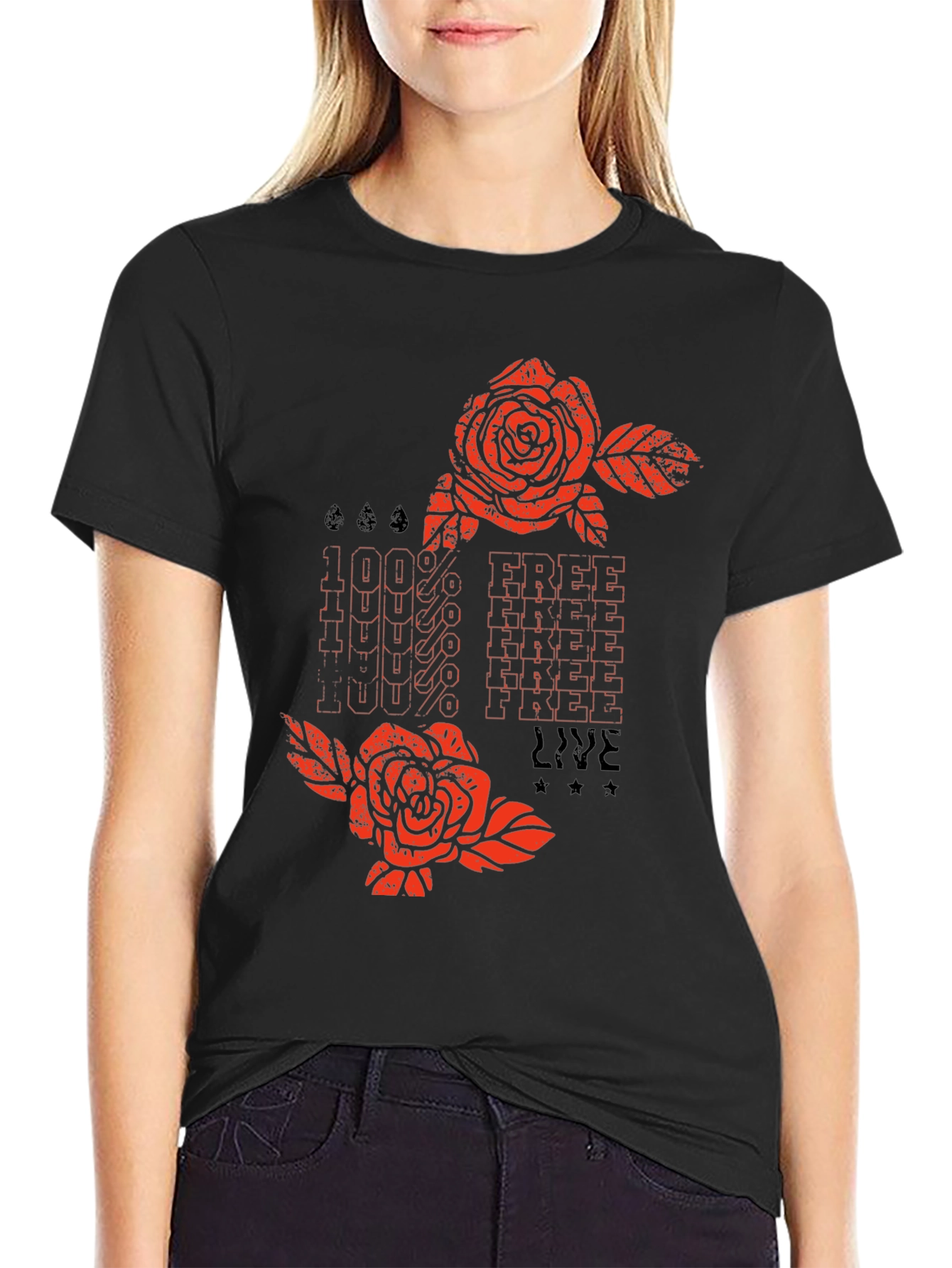 100% Free Live Graphic Tee