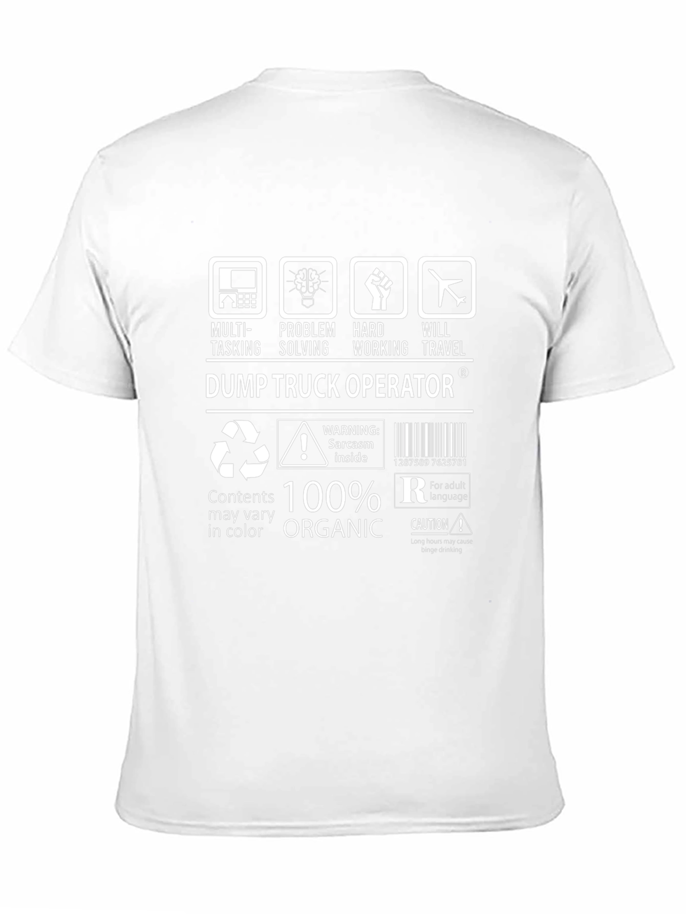 Dump Truck Operator T-Shirt - Organic Cotton