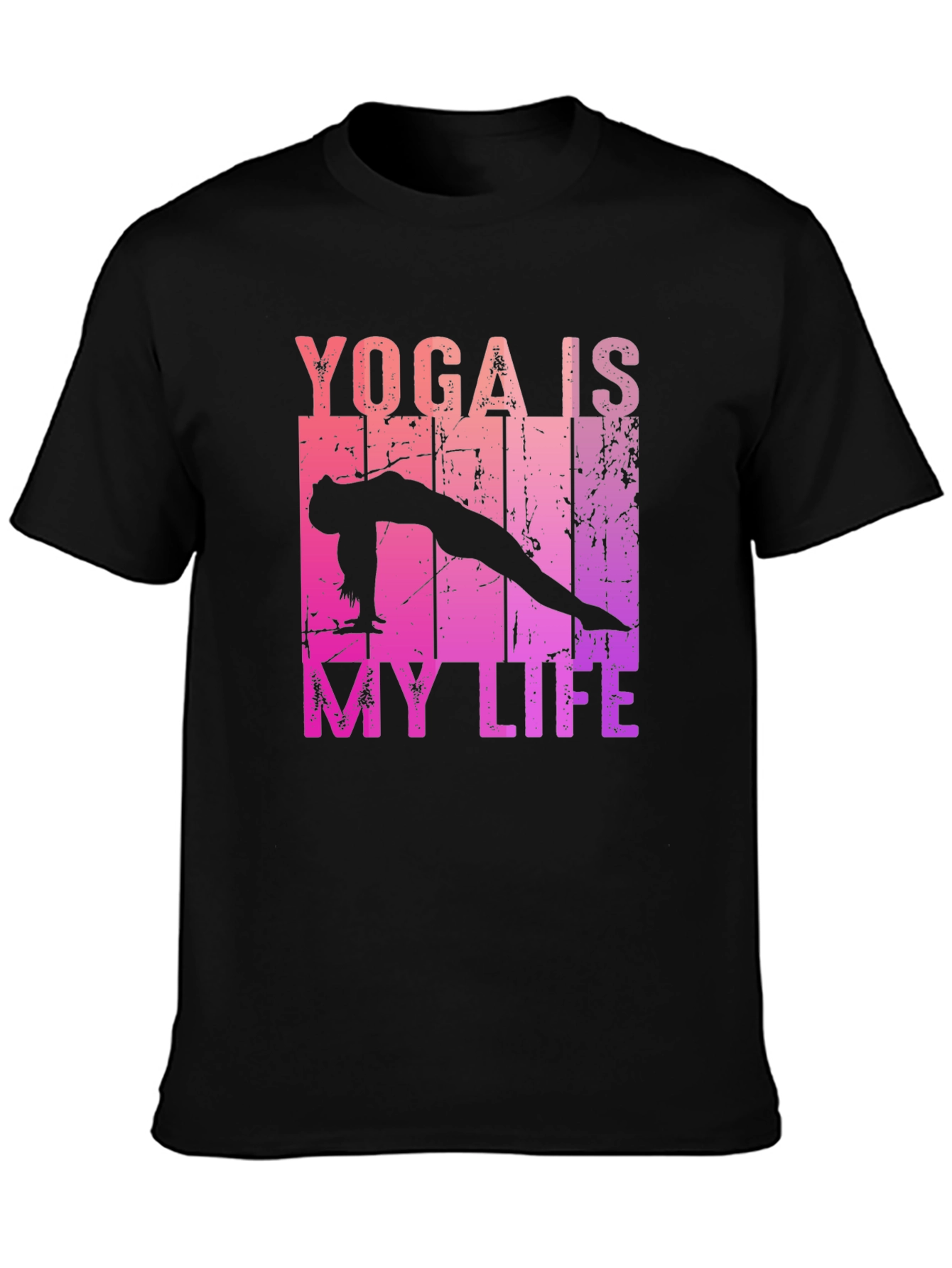 Yoga Is My Life Black T-Shirt