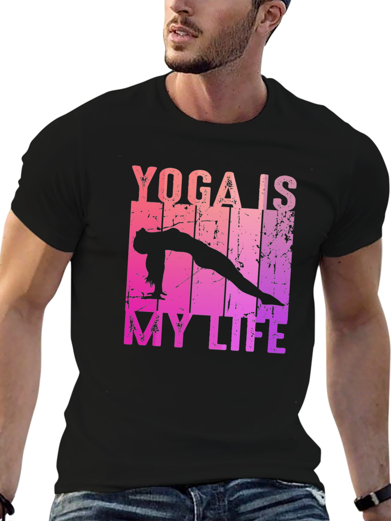 Yoga Is My Life Black T-Shirt